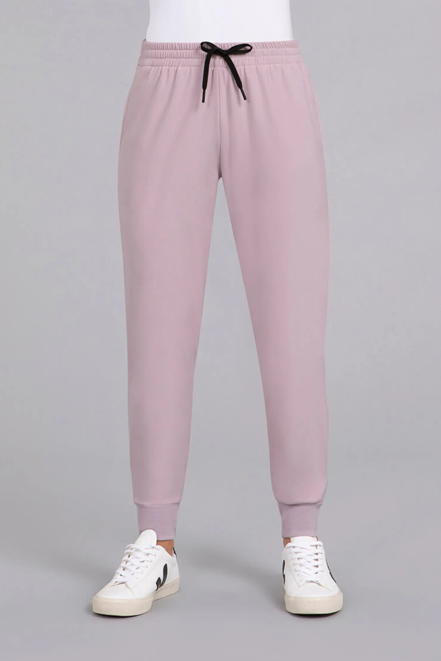 Sympli Bottoms>Bamboo Fleece Pleat Hem Jogger Lilac
