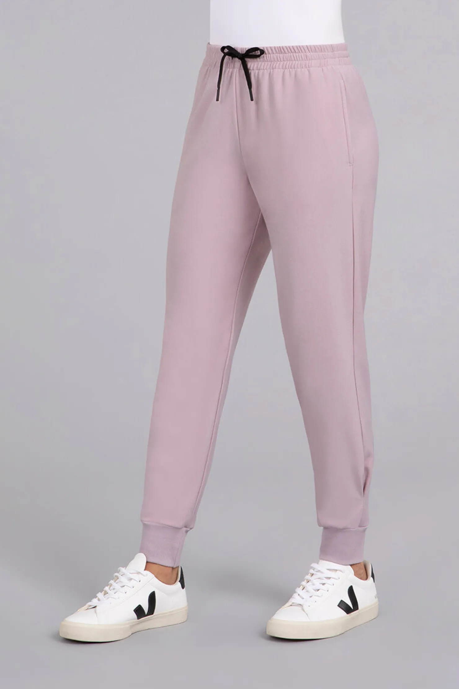 Sympli Bottoms>Bamboo Fleece Pleat Hem Jogger Lilac