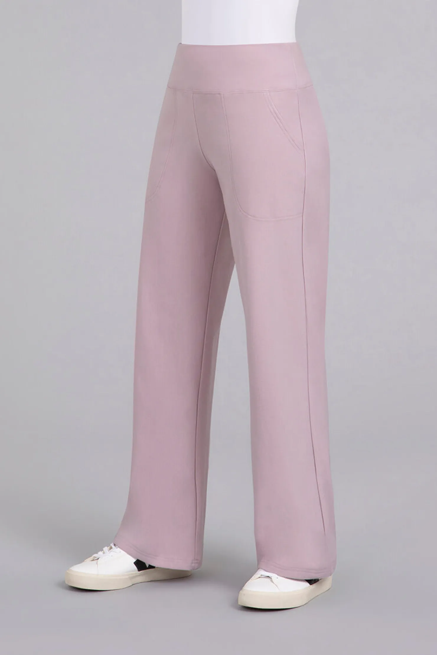 Sympli Bottoms>Bamboo Fleece Straight Leg Pant Lilac