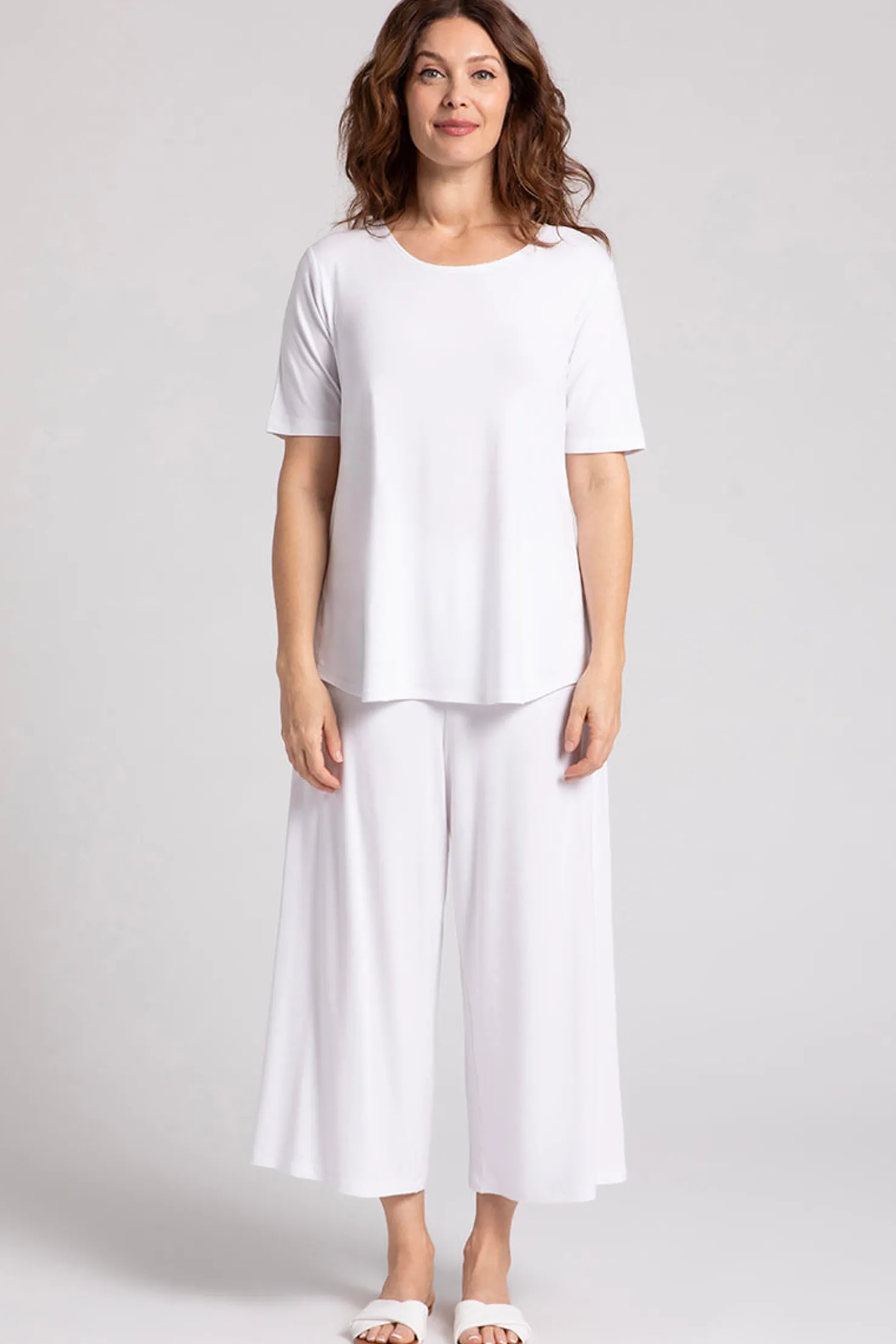 Sympli Tops>Bamboo Go To Classic T Relax White