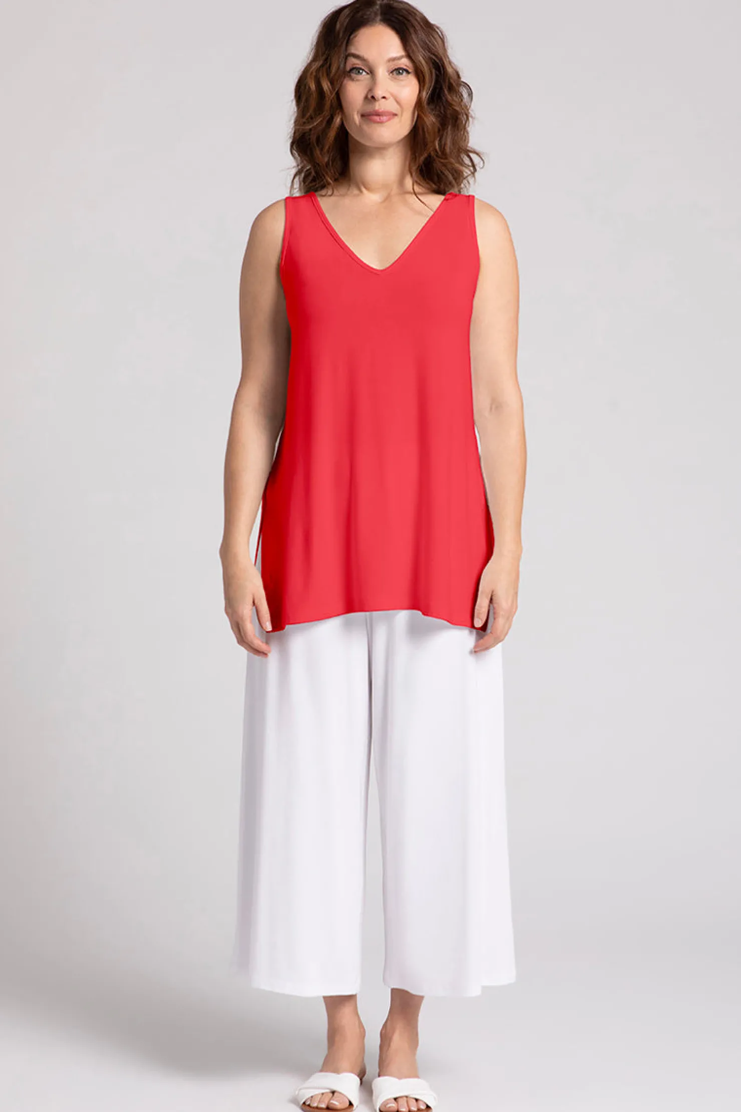 Sympli Tops>Bamboo Reversible Go To Tank Lipstick