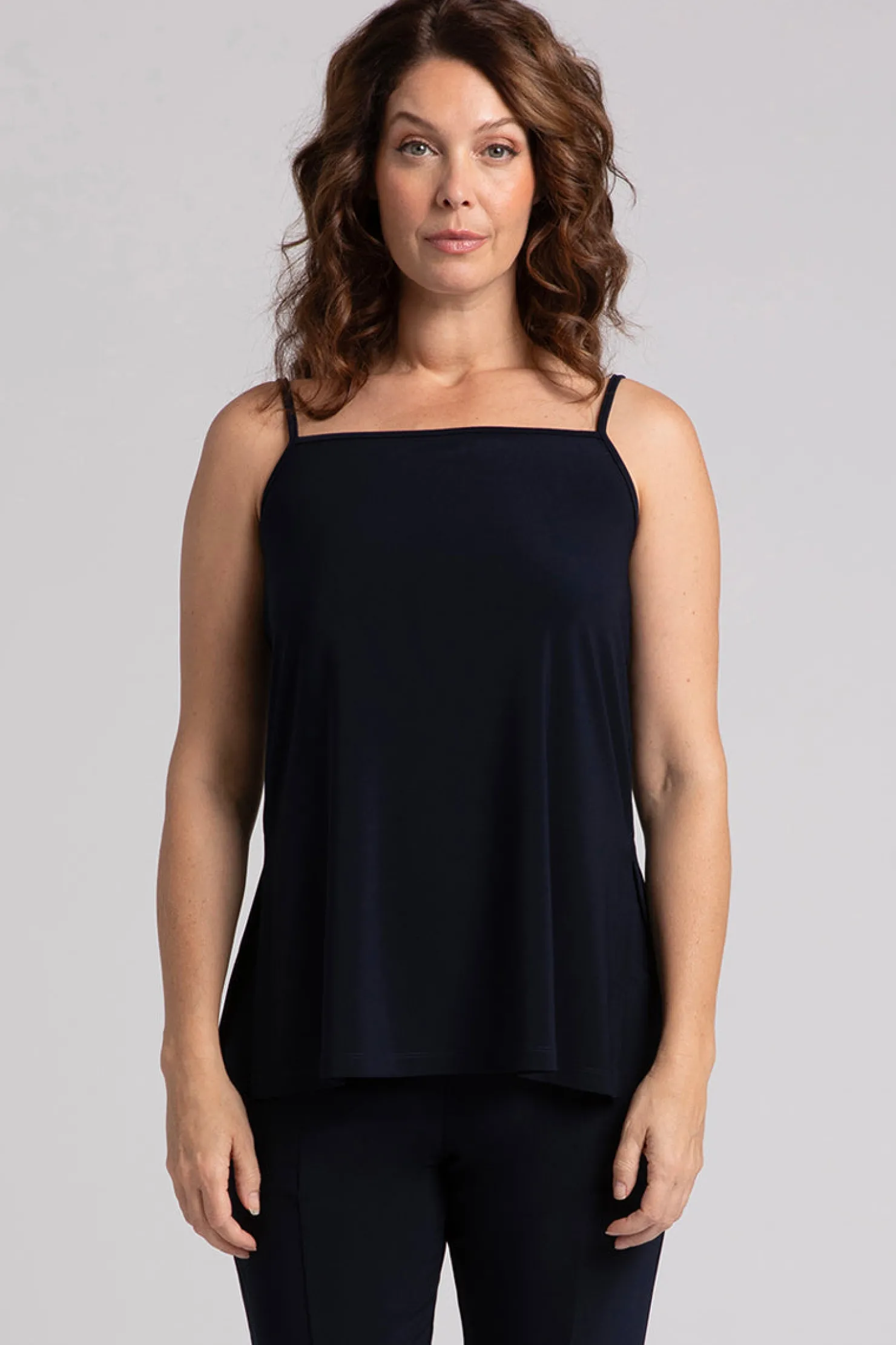 Sympli Tops>Cami Navy
