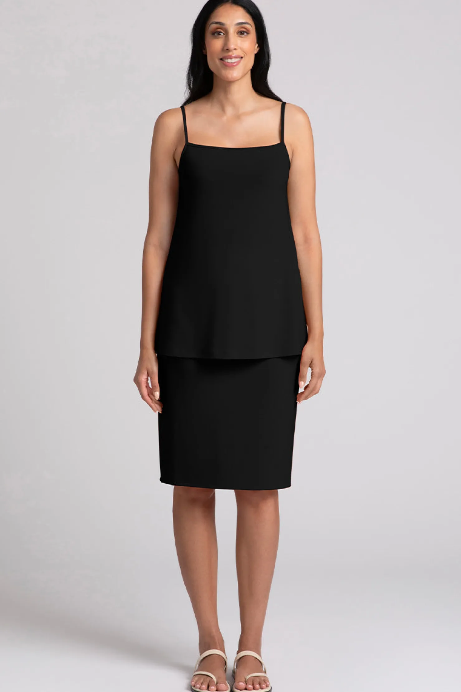 Sympli Tops>Cami Black