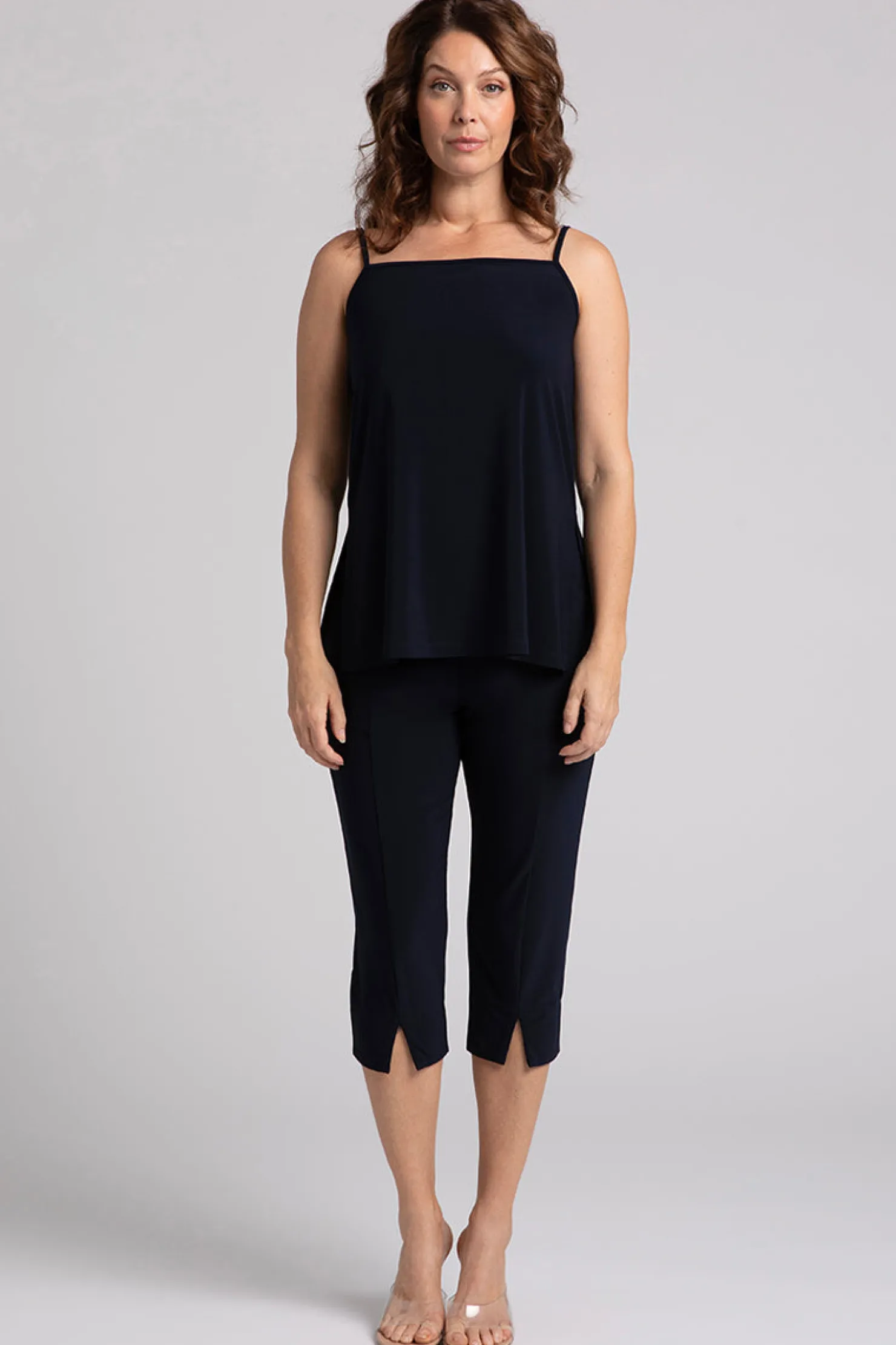 Sympli Tops>Cami Navy