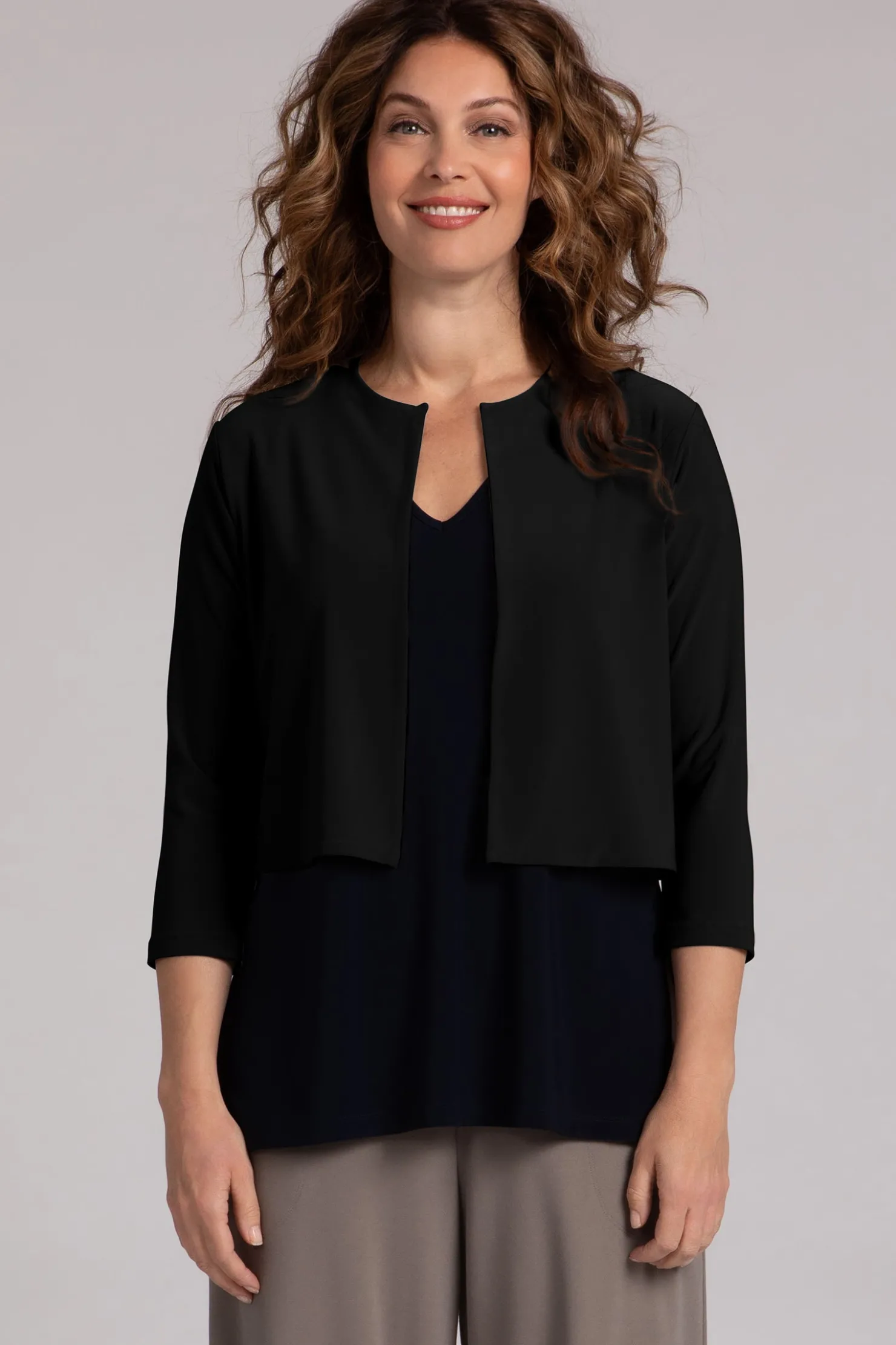 Sympli Sweaters & Cardigans>Classic Bolero Cardigan Black