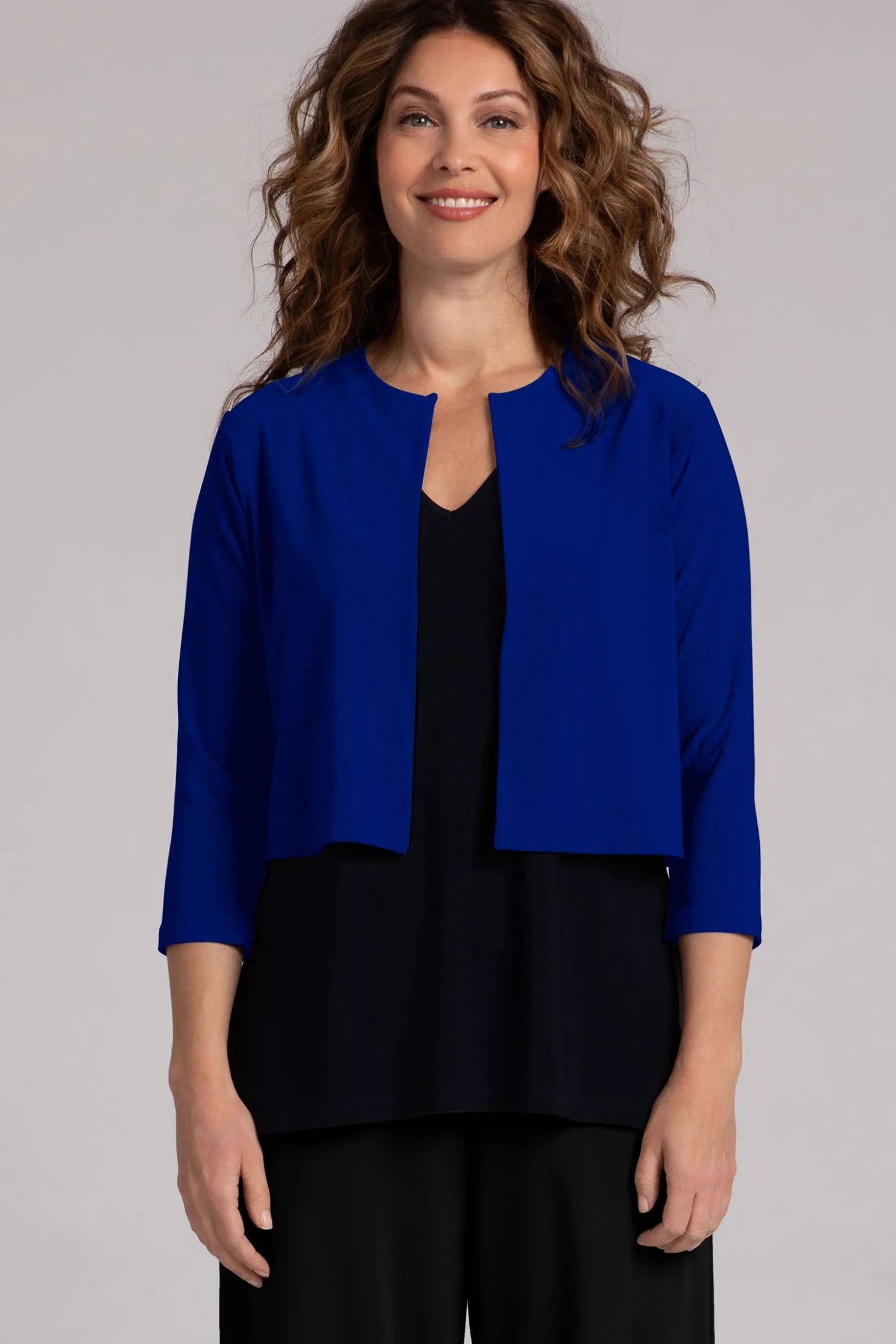 Sympli Sweaters & Cardigans>Classic Bolero Cardigan Lapis