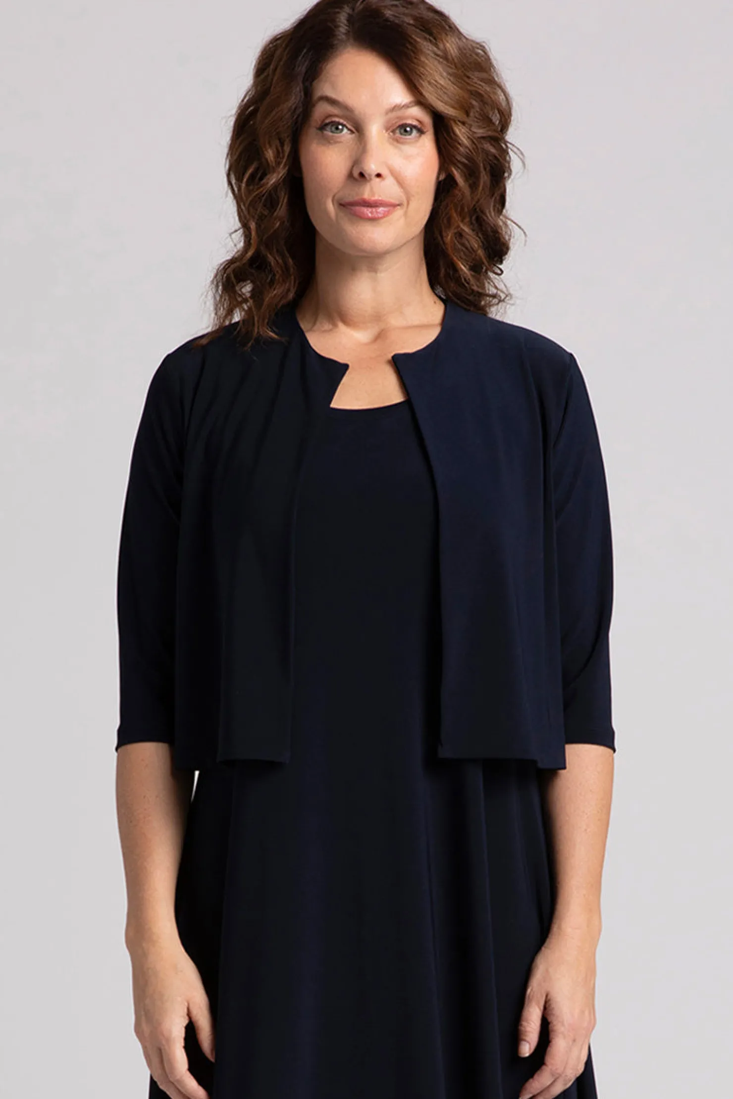 Sympli Sweaters & Cardigans>Classic Bolero Cardigan Navy