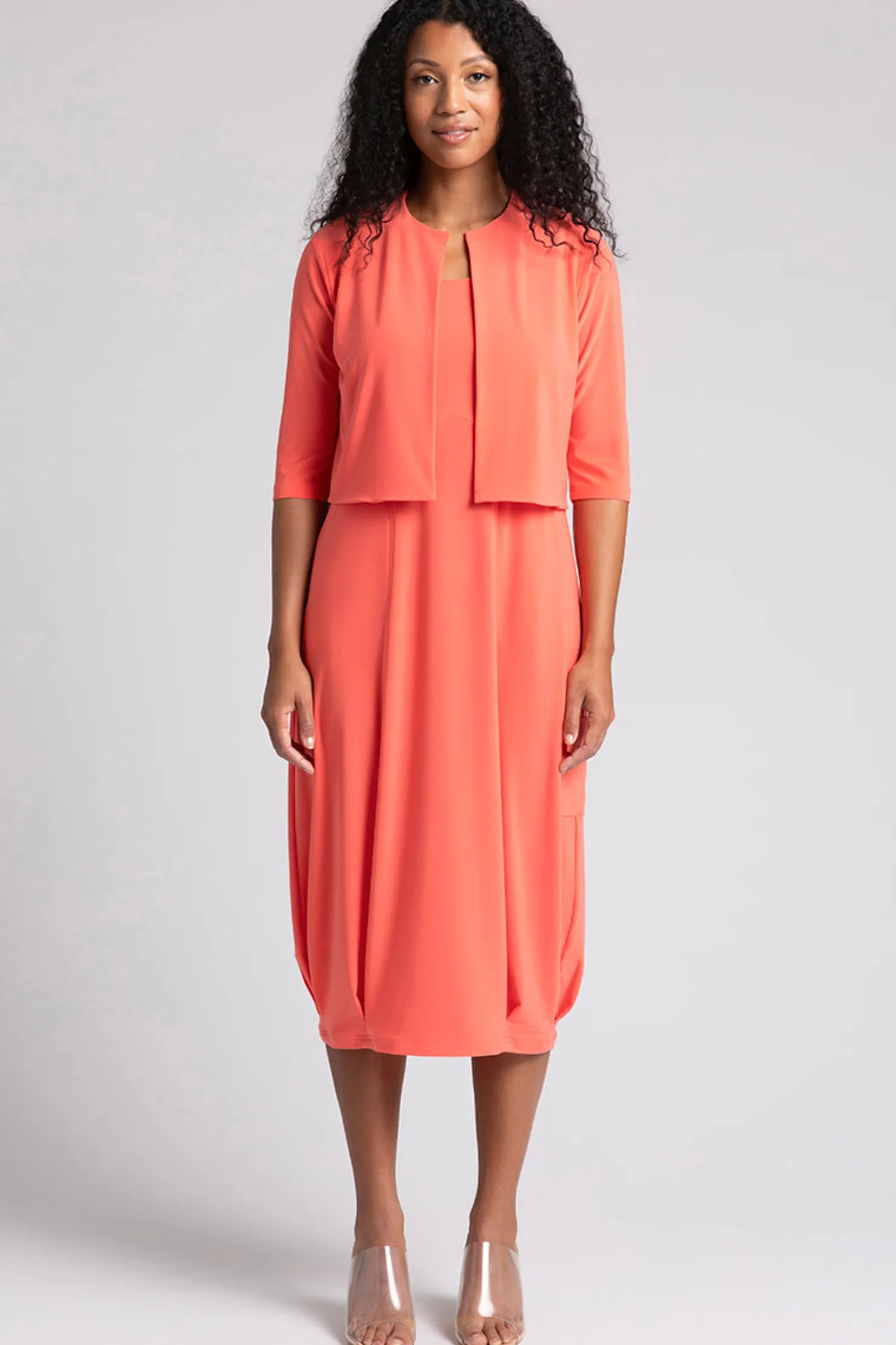 Sympli Sweaters & Cardigans>Classic Bolero Cardigan Coral