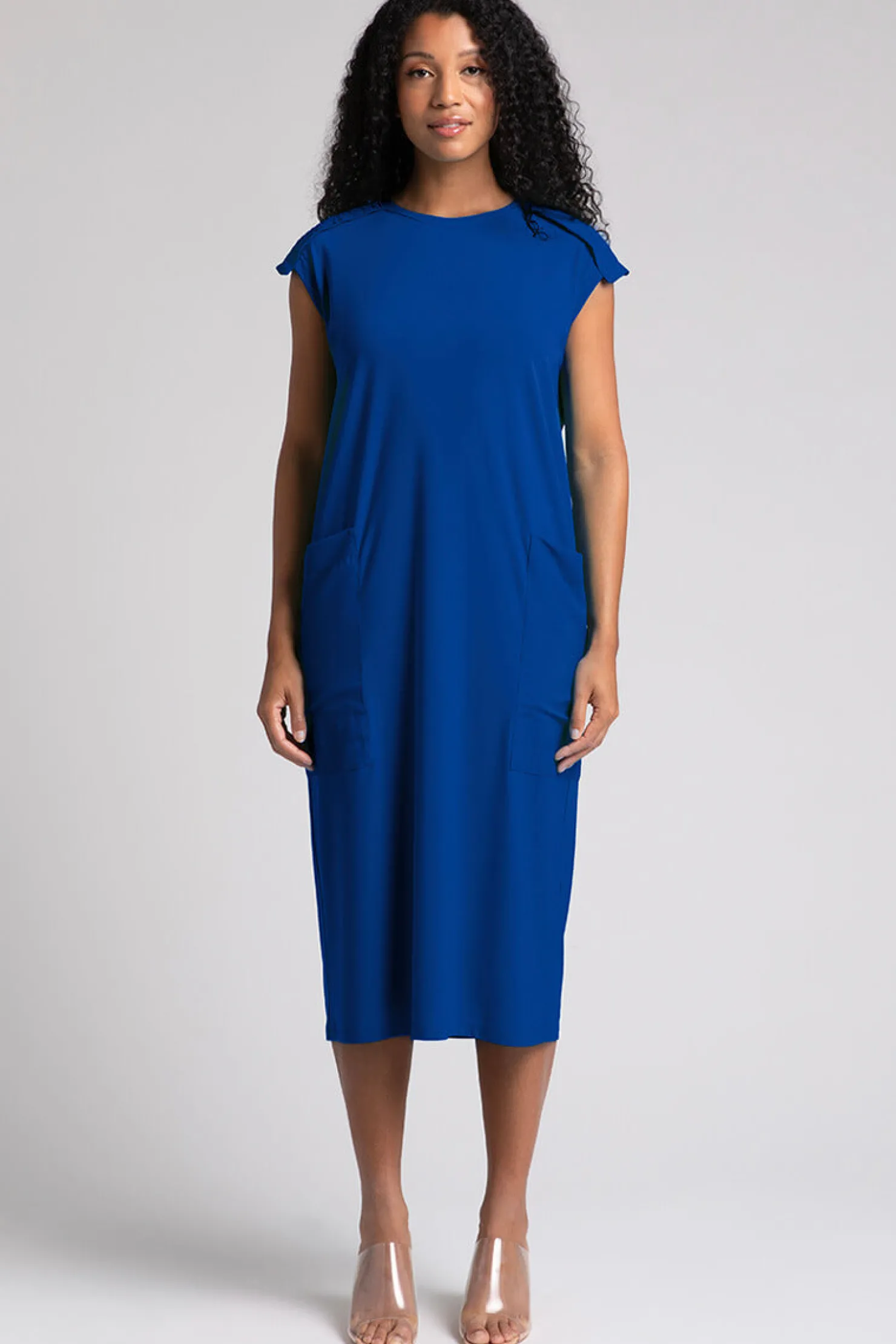 Sympli Dresses>Convoy Patched Sheath Twilight