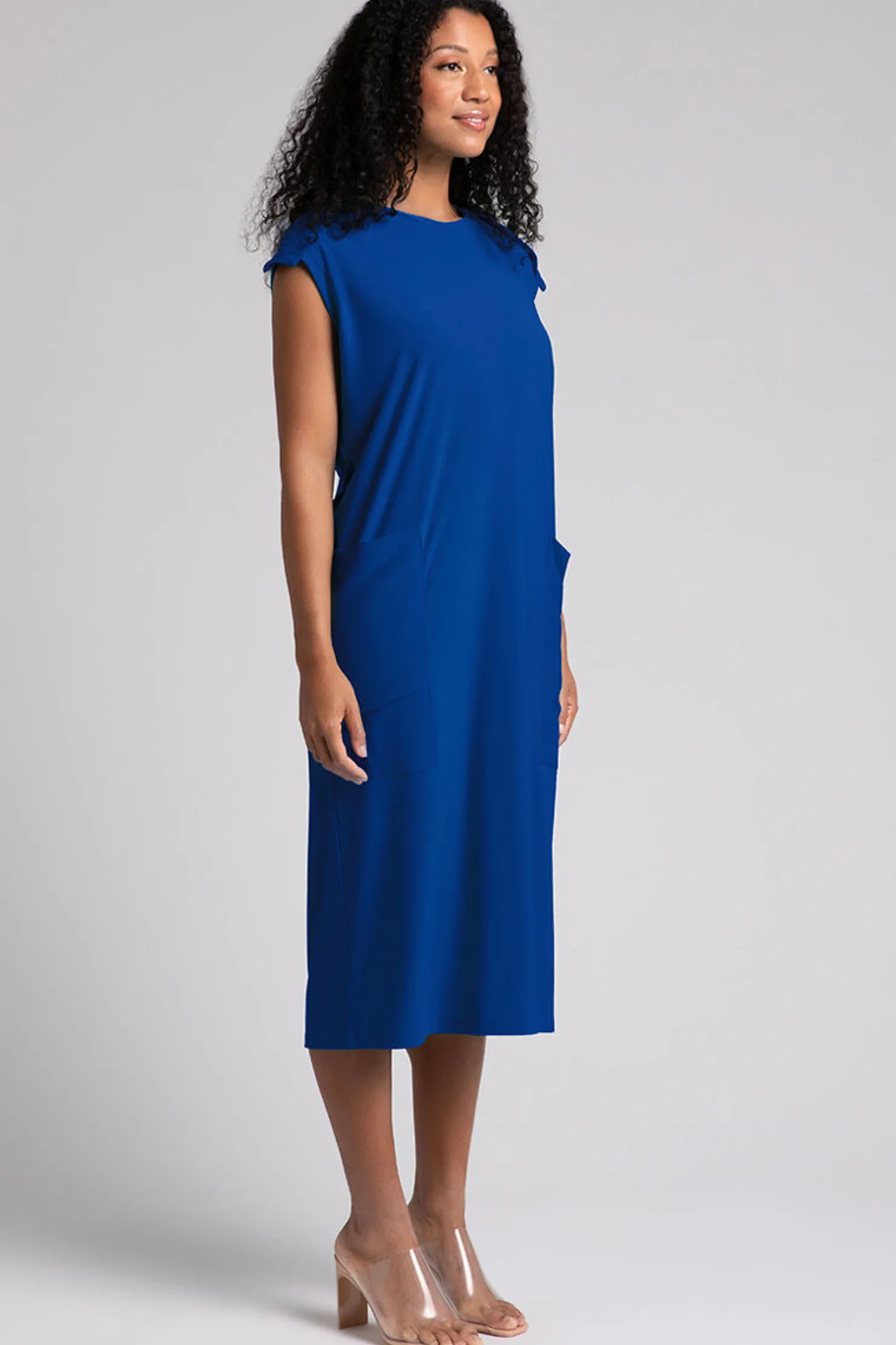 Sympli Dresses>Convoy Patched Sheath Twilight