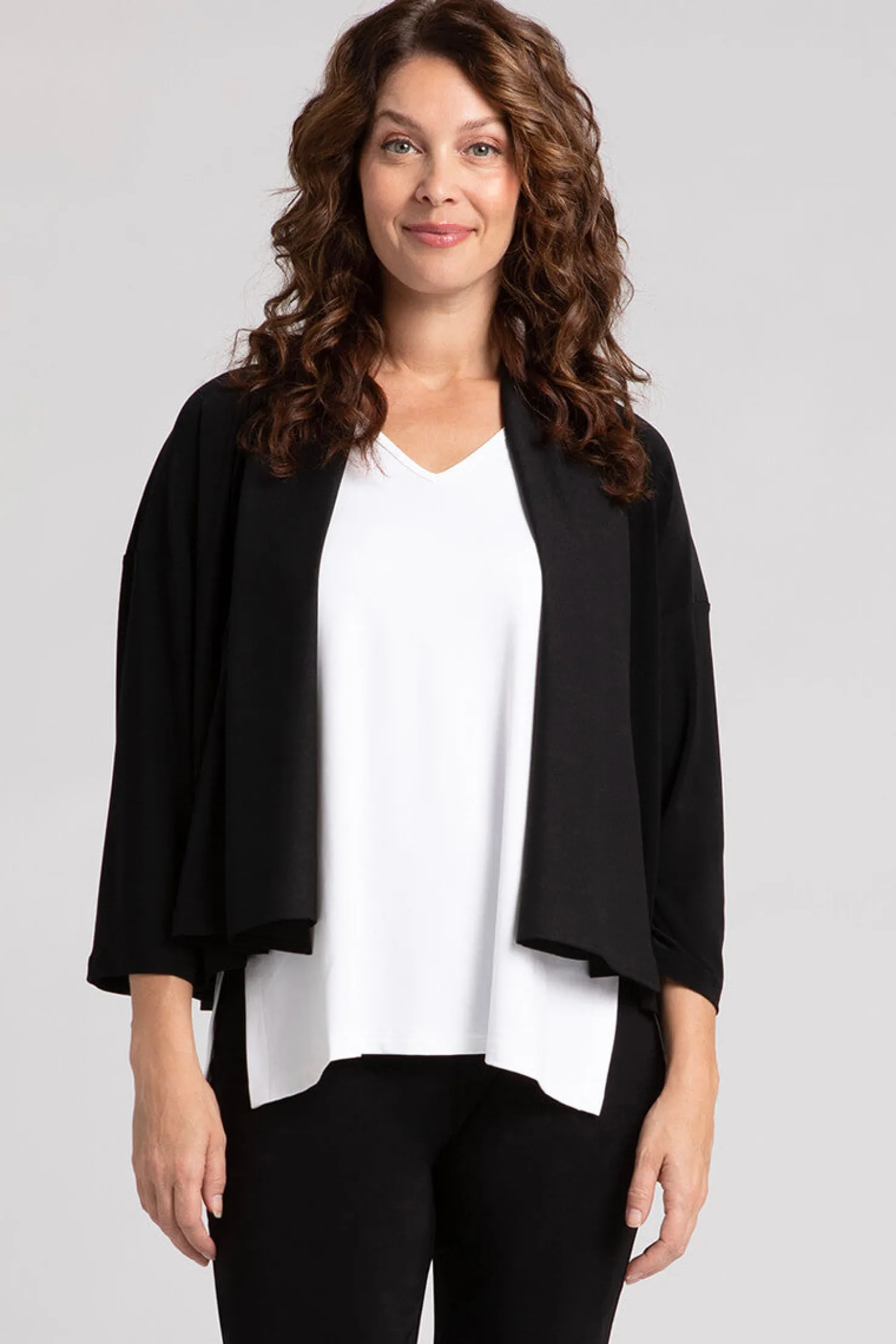 Sympli Sweaters & Cardigans>Convoy Shrug Black