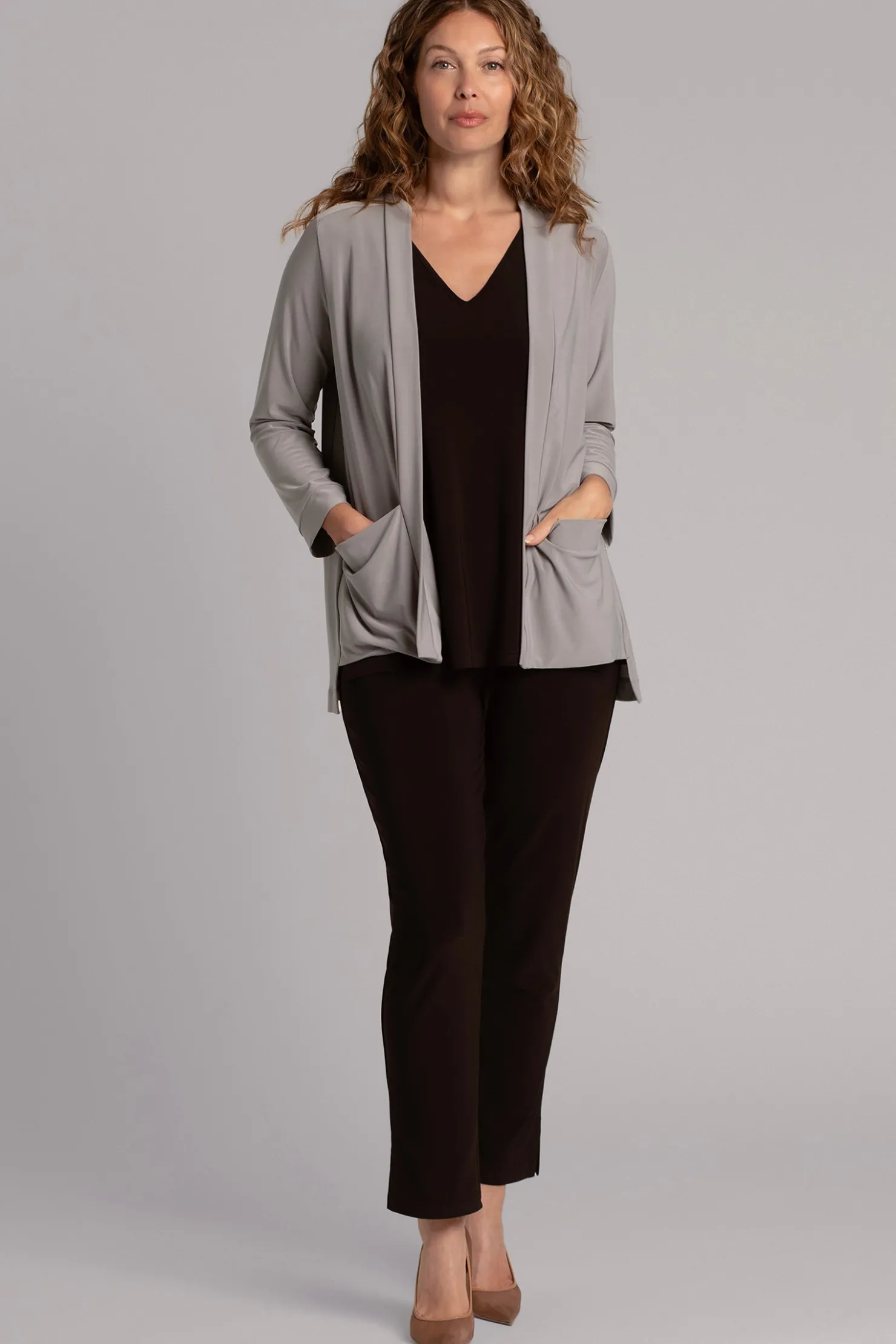 Sympli Sweaters & Cardigans>Core Cardigan Taupe