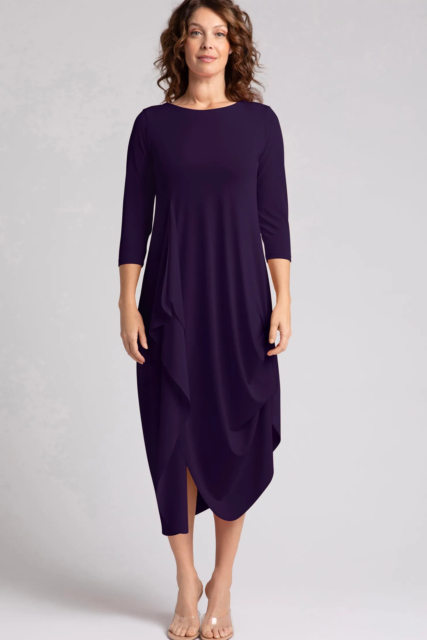 Sympli Dresses>Drama Dress Blackberry