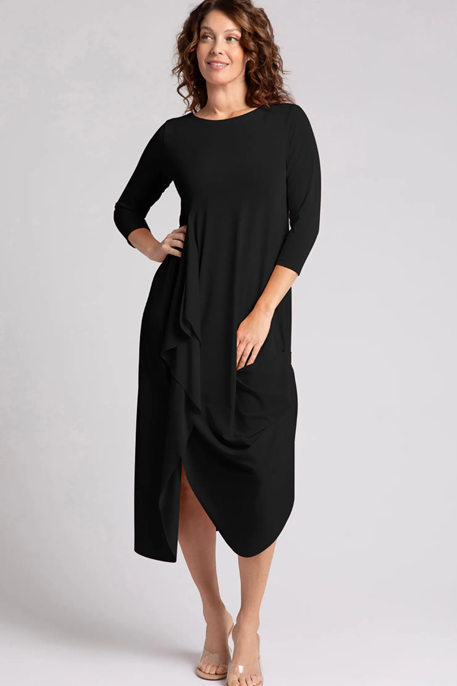 Sympli Dresses>Drama Dress Black