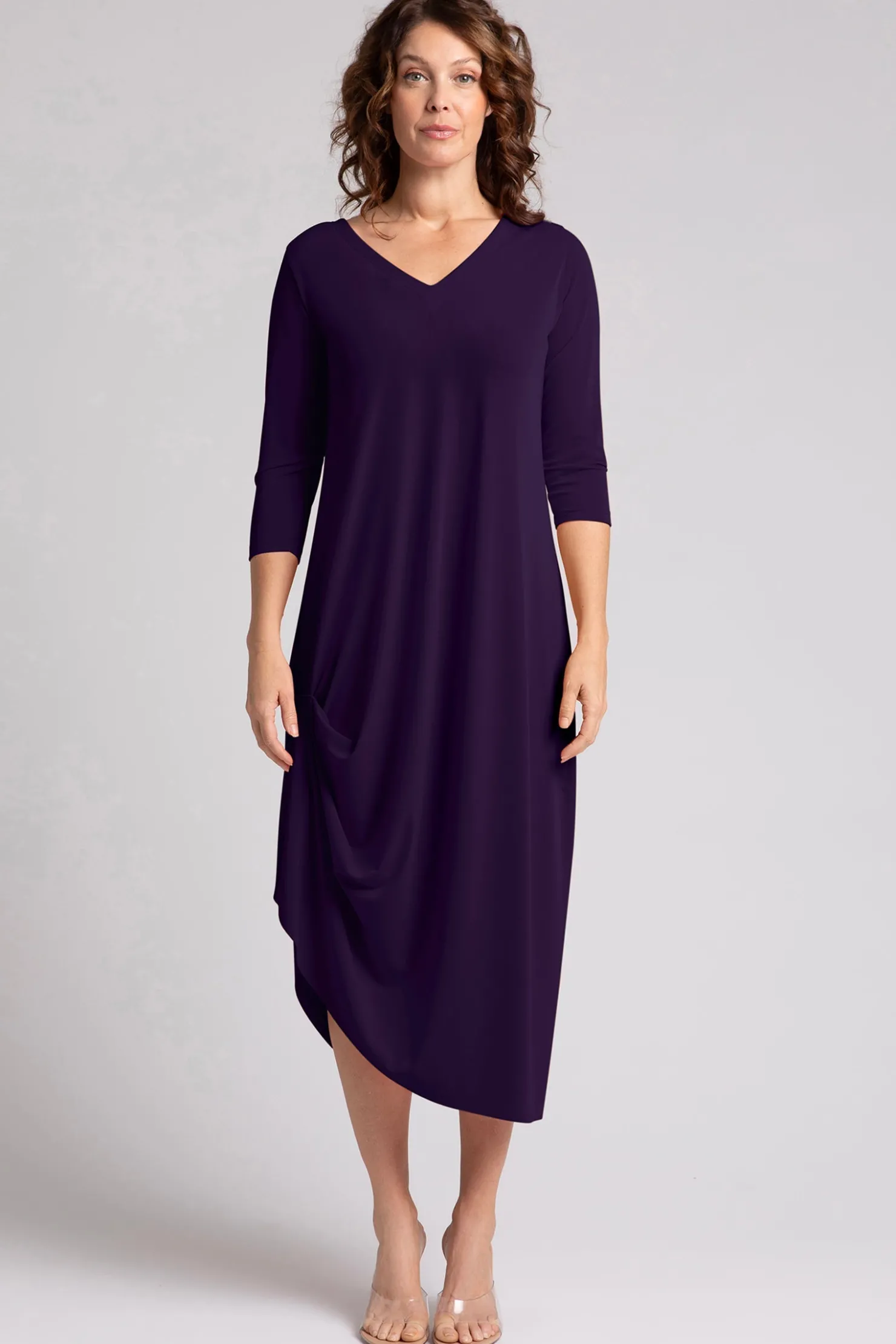 Sympli Dresses>Drama Dress Blackberry