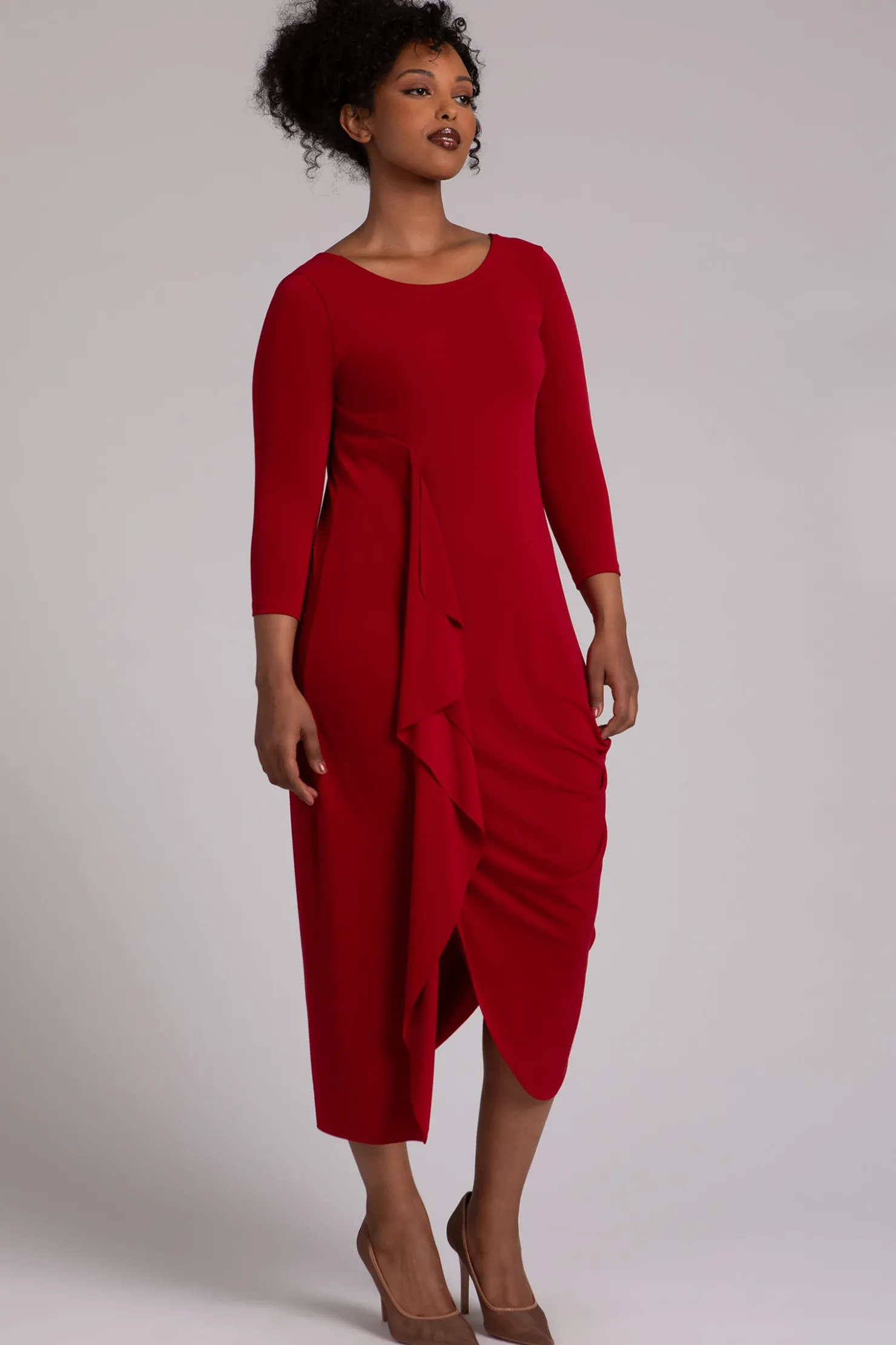 Sympli Dresses>Drama Dress Red