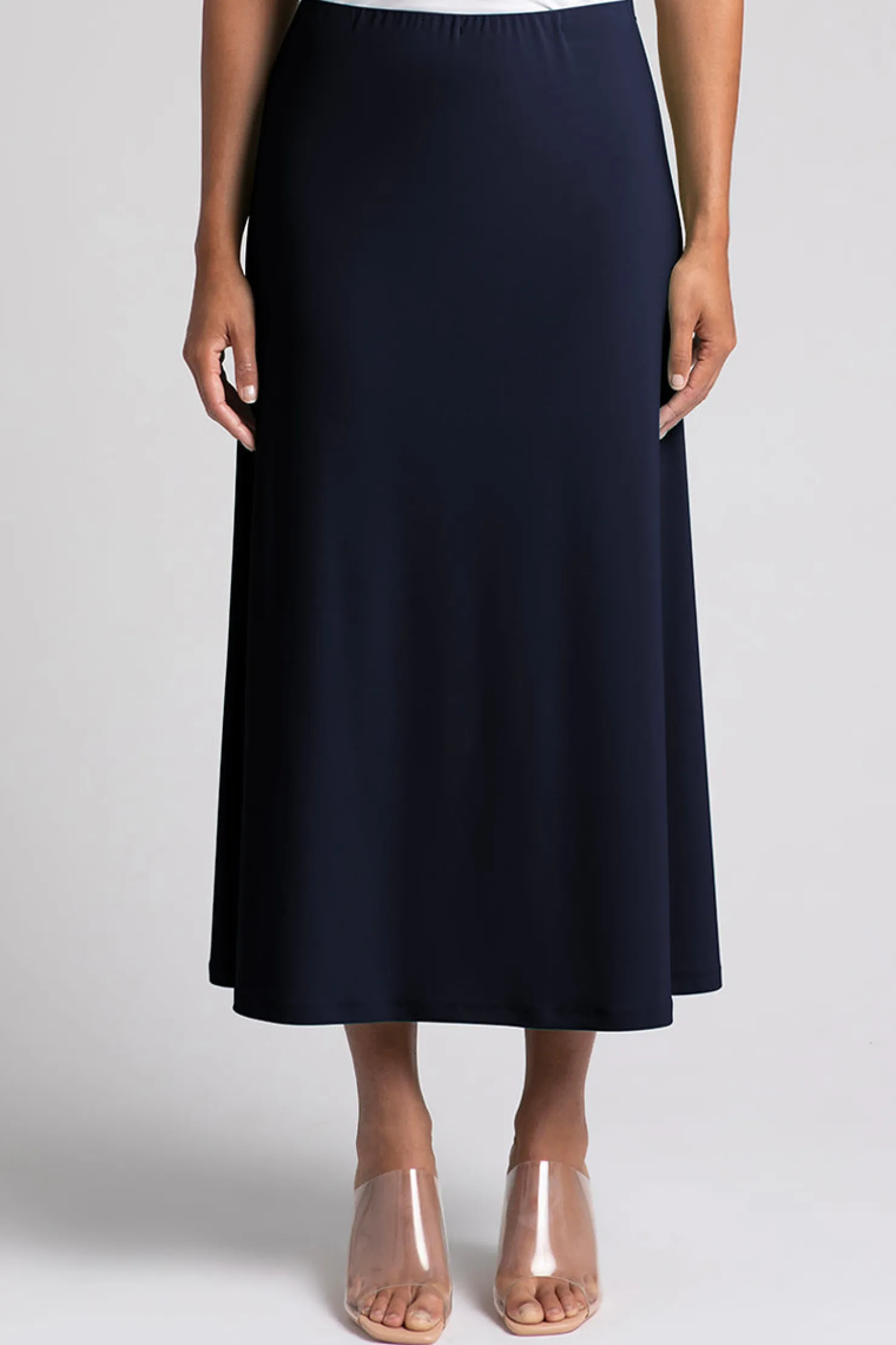 Sympli Bottoms>Essential A-Line Skirt Navy