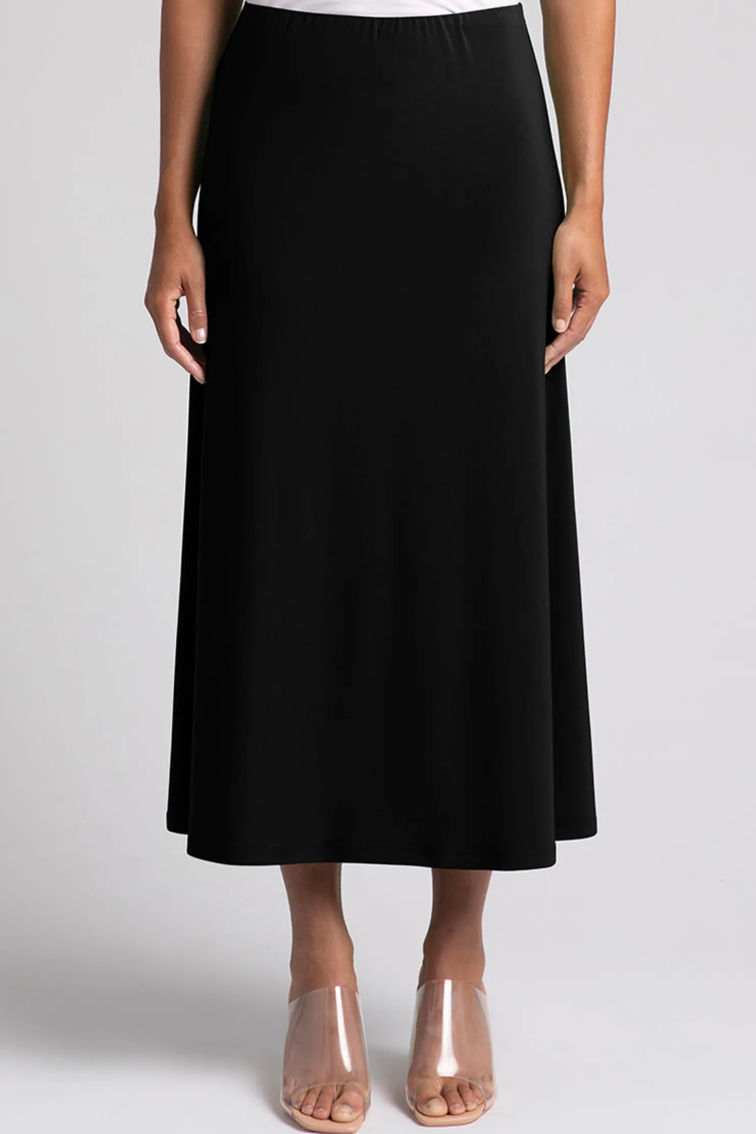 Sympli Bottoms>Essential A-Line Skirt Black