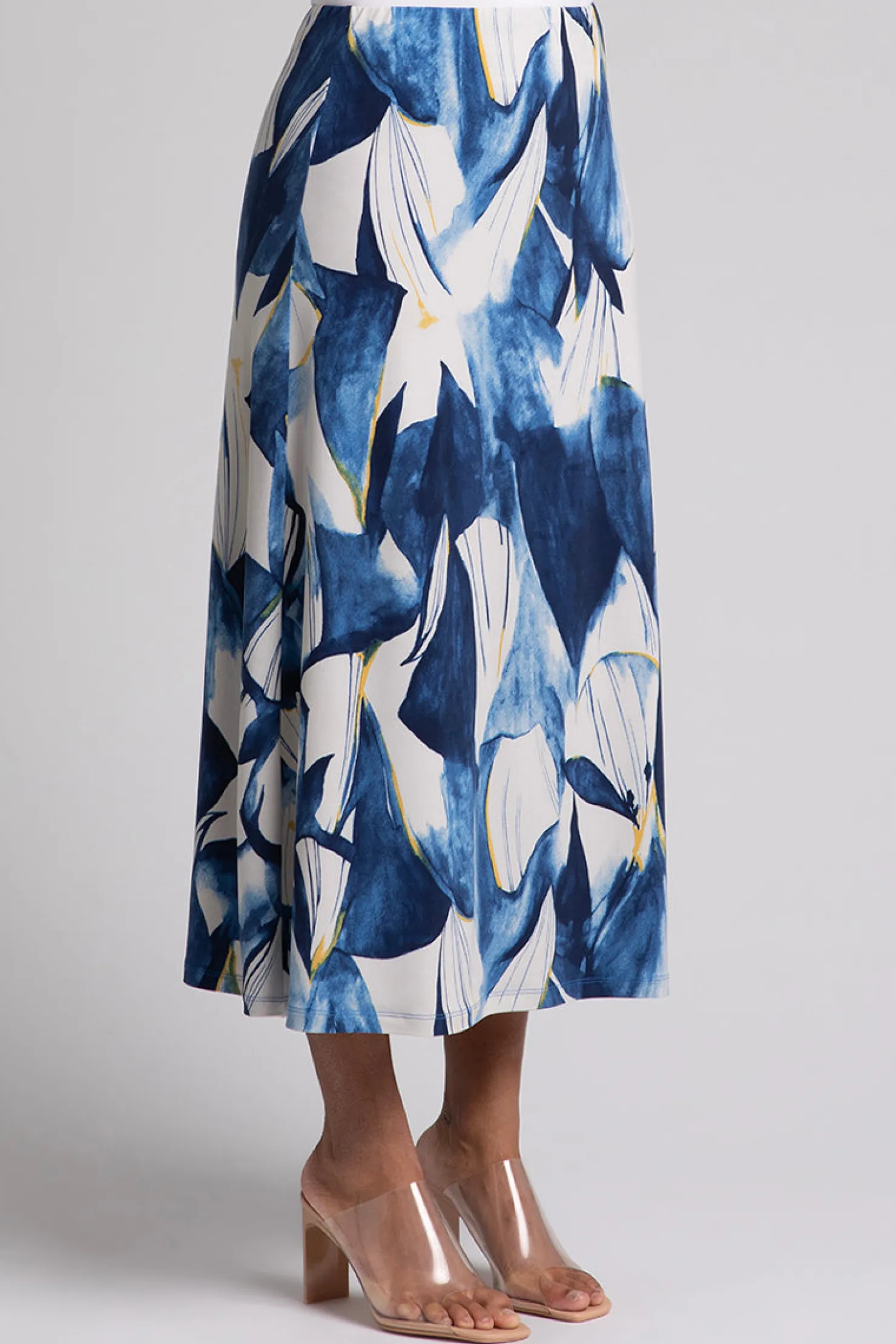 Sympli Bottoms>Essential A-Line Skirt WateryReflections