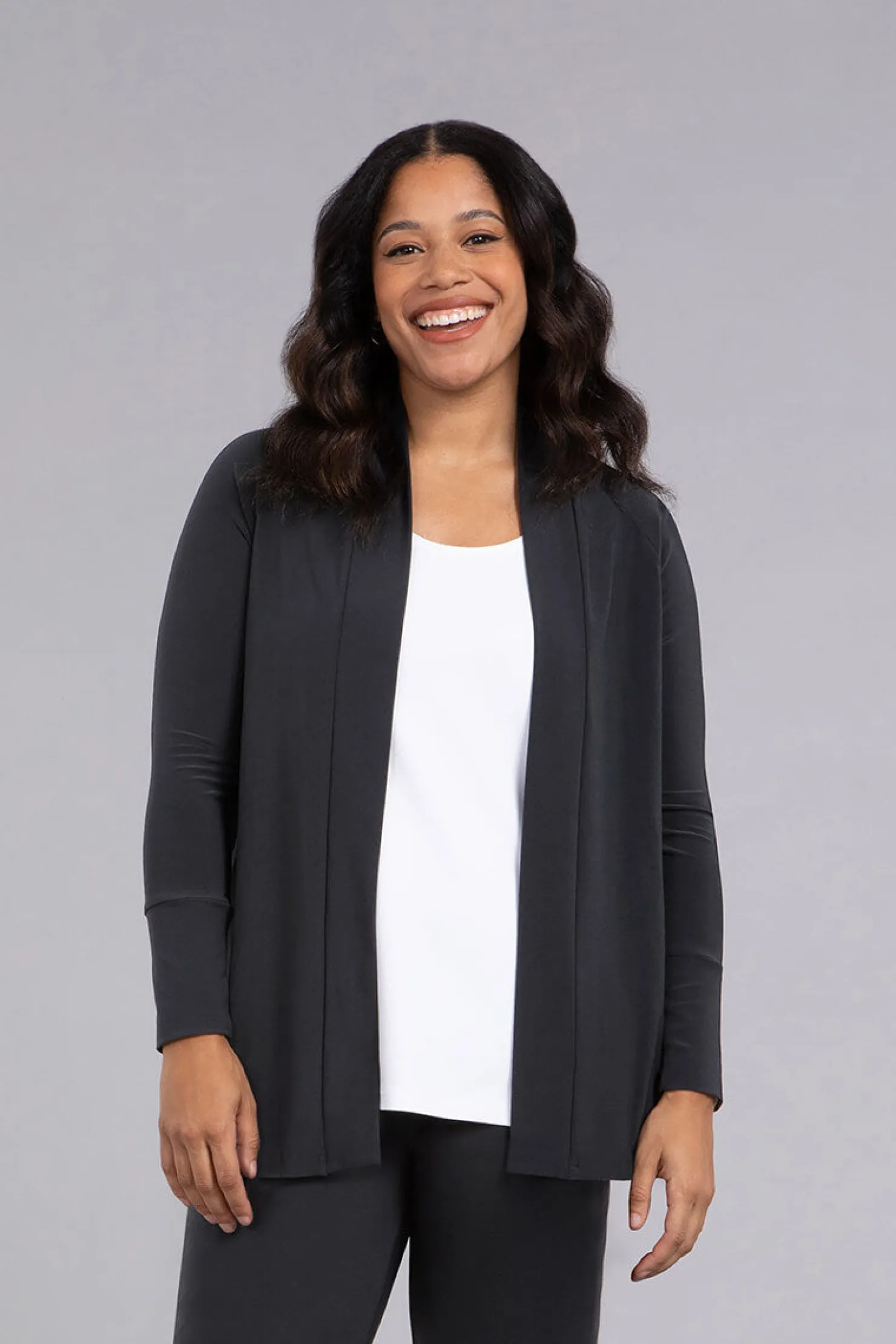 Sympli Sweaters & Cardigans>Everyday Cardigan Graphite