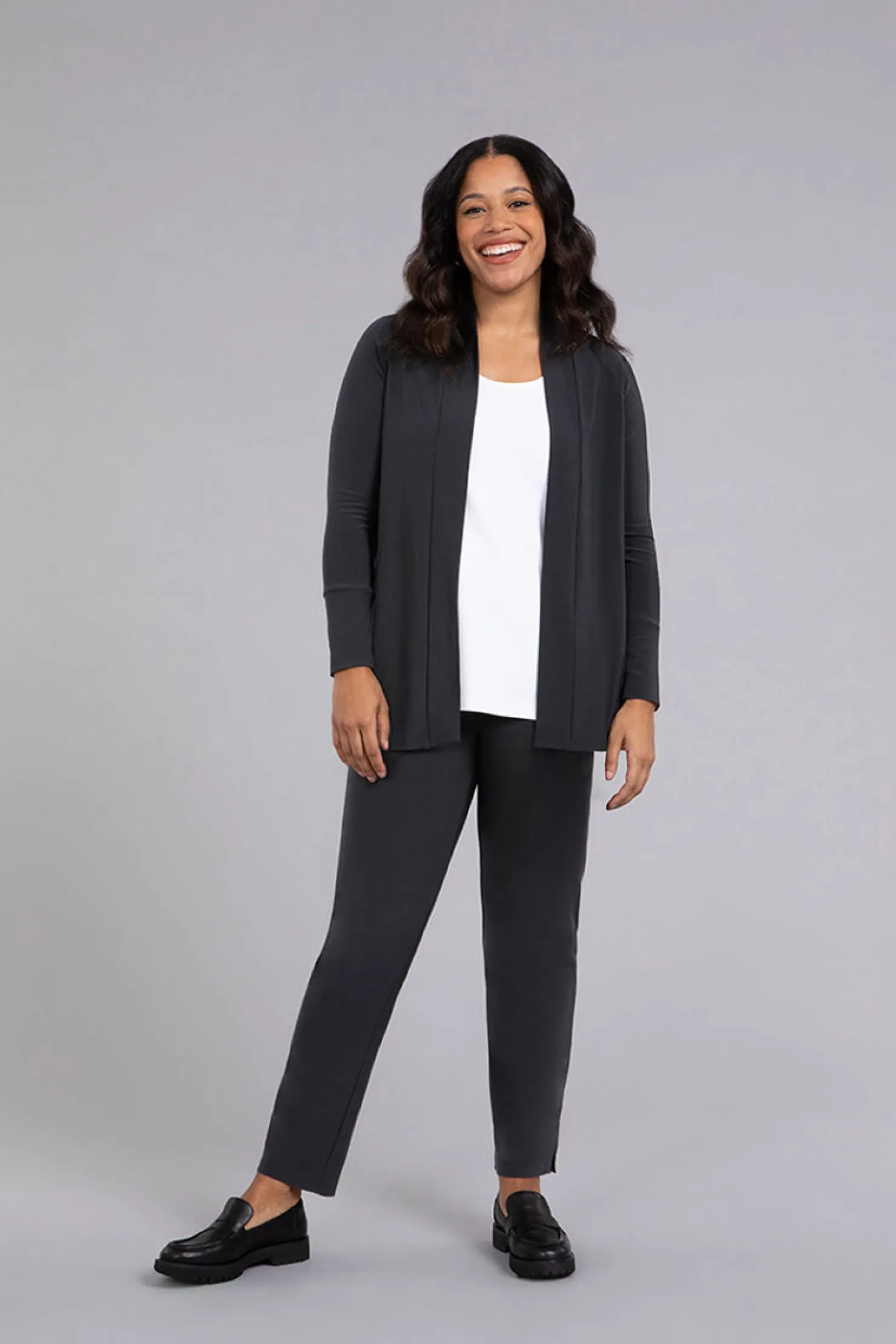 Sympli Sweaters & Cardigans>Everyday Cardigan Graphite
