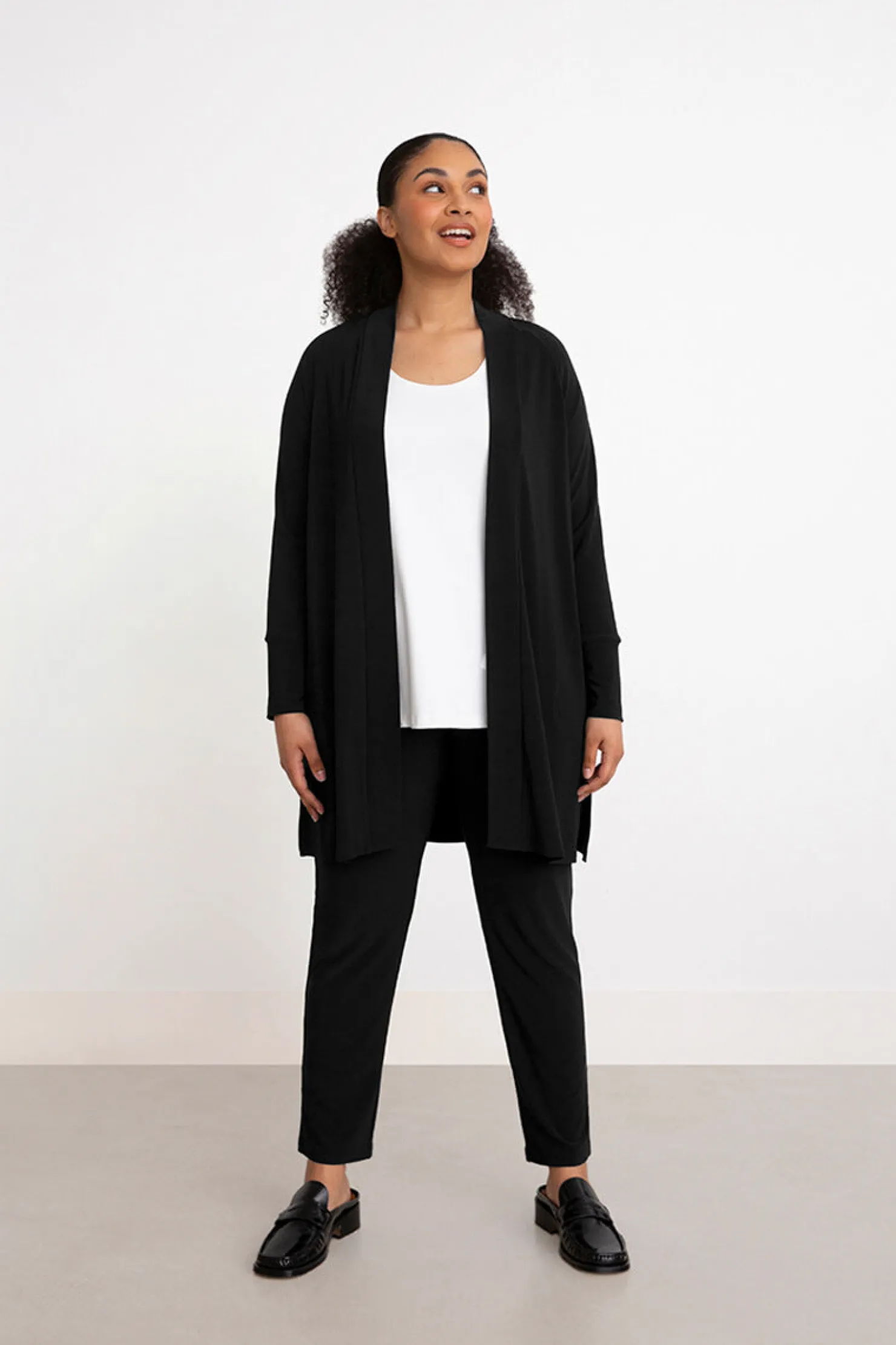 Sympli Sweaters & Cardigans>Everyday Cardigan Long Black