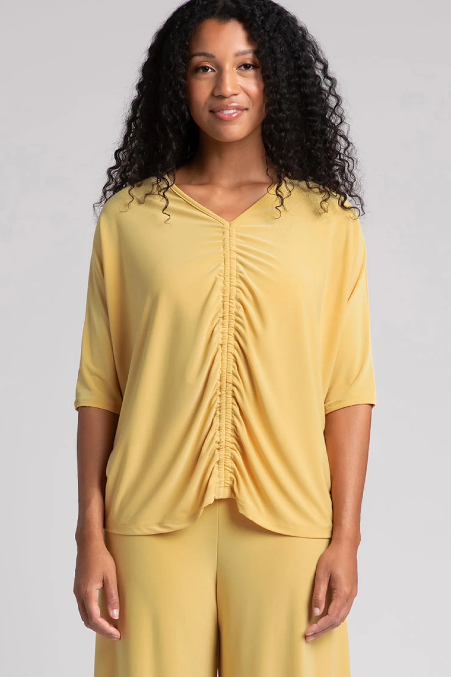 Sympli Tops>Fete Dolman Top Marigold