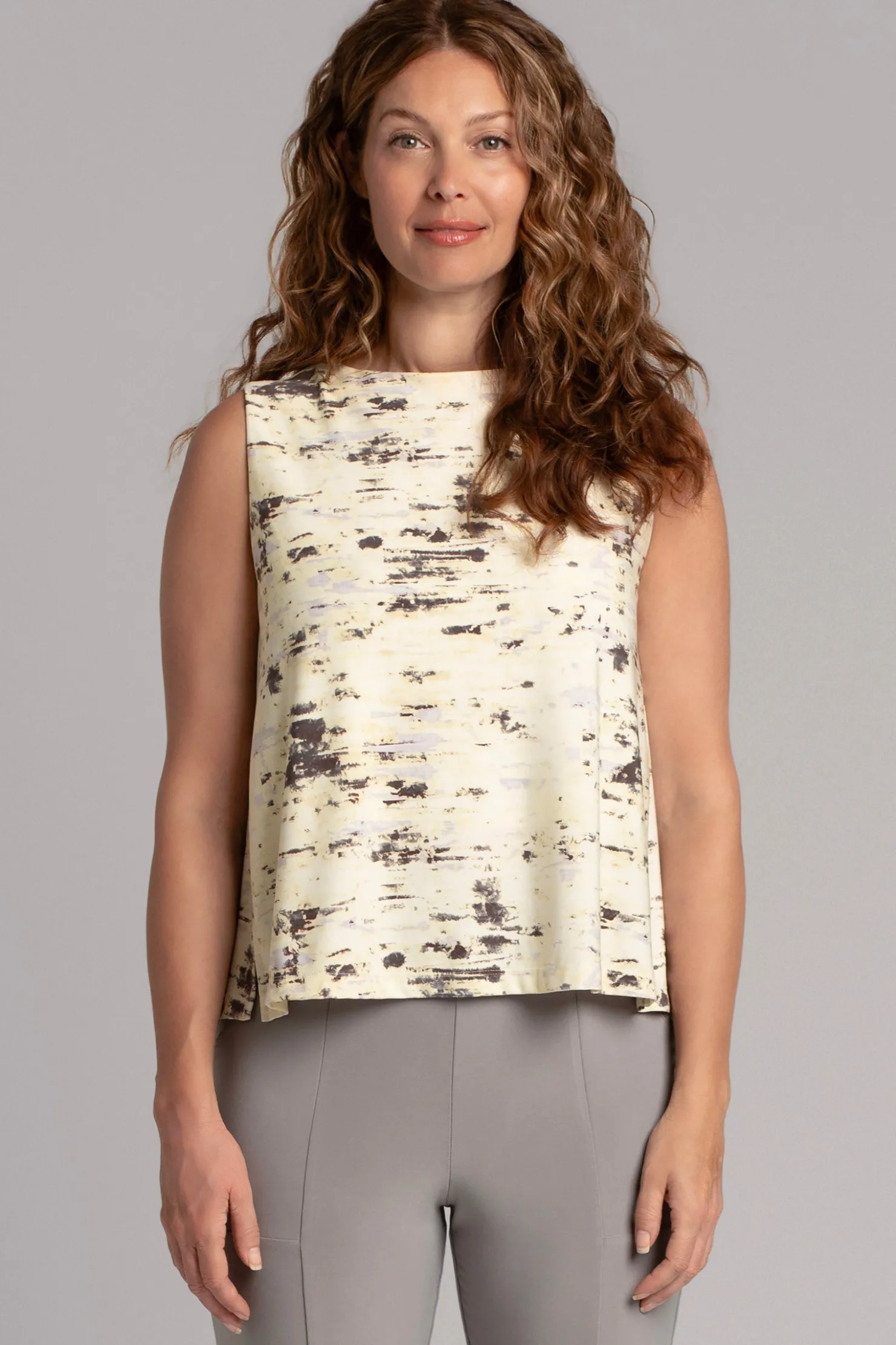 Sympli Tops>Flared Shell CamoIlluminate