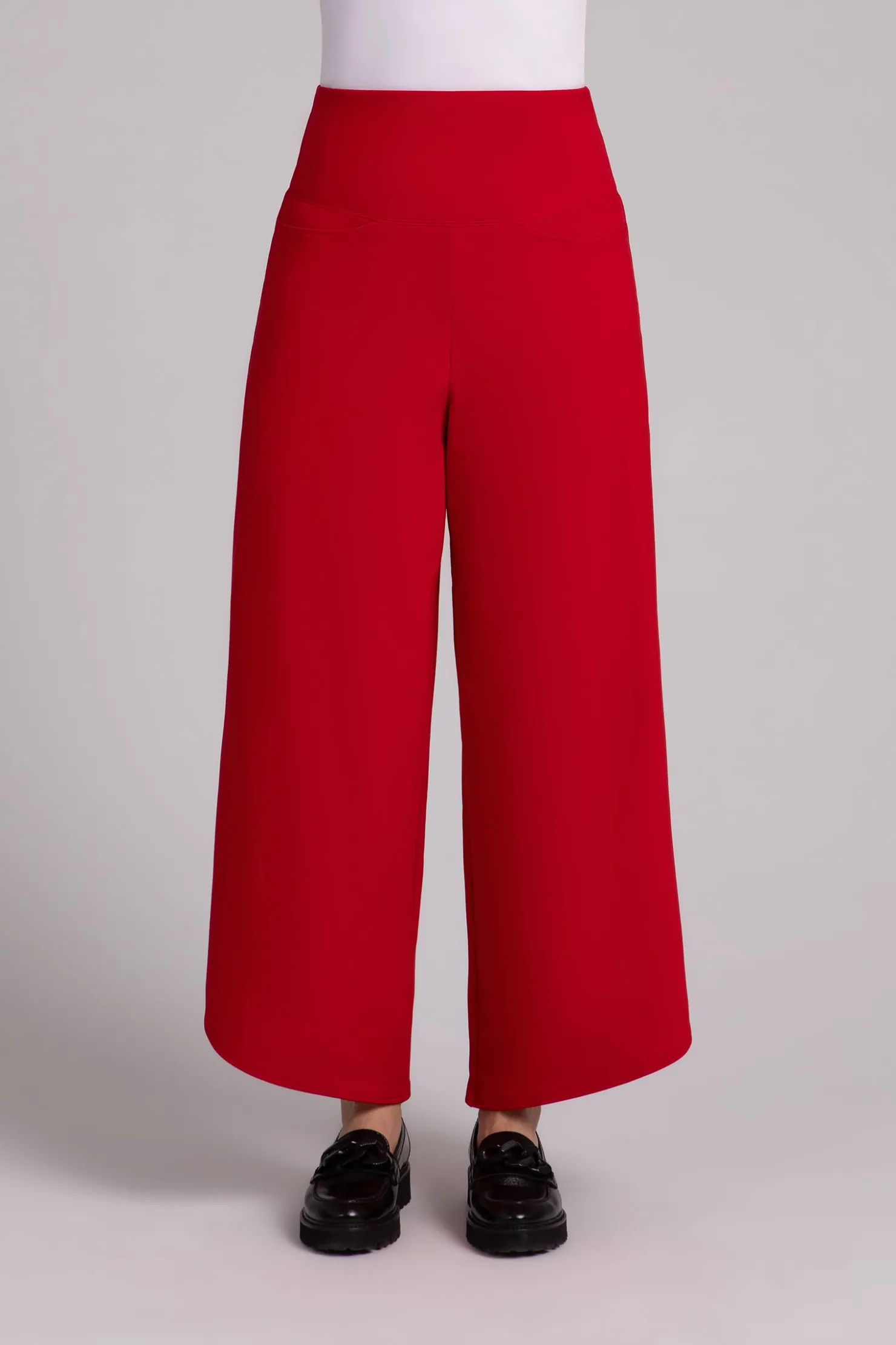 Sympli Bottoms>Fleece Back Jersey J-Hook Full Leg Pant Poppy