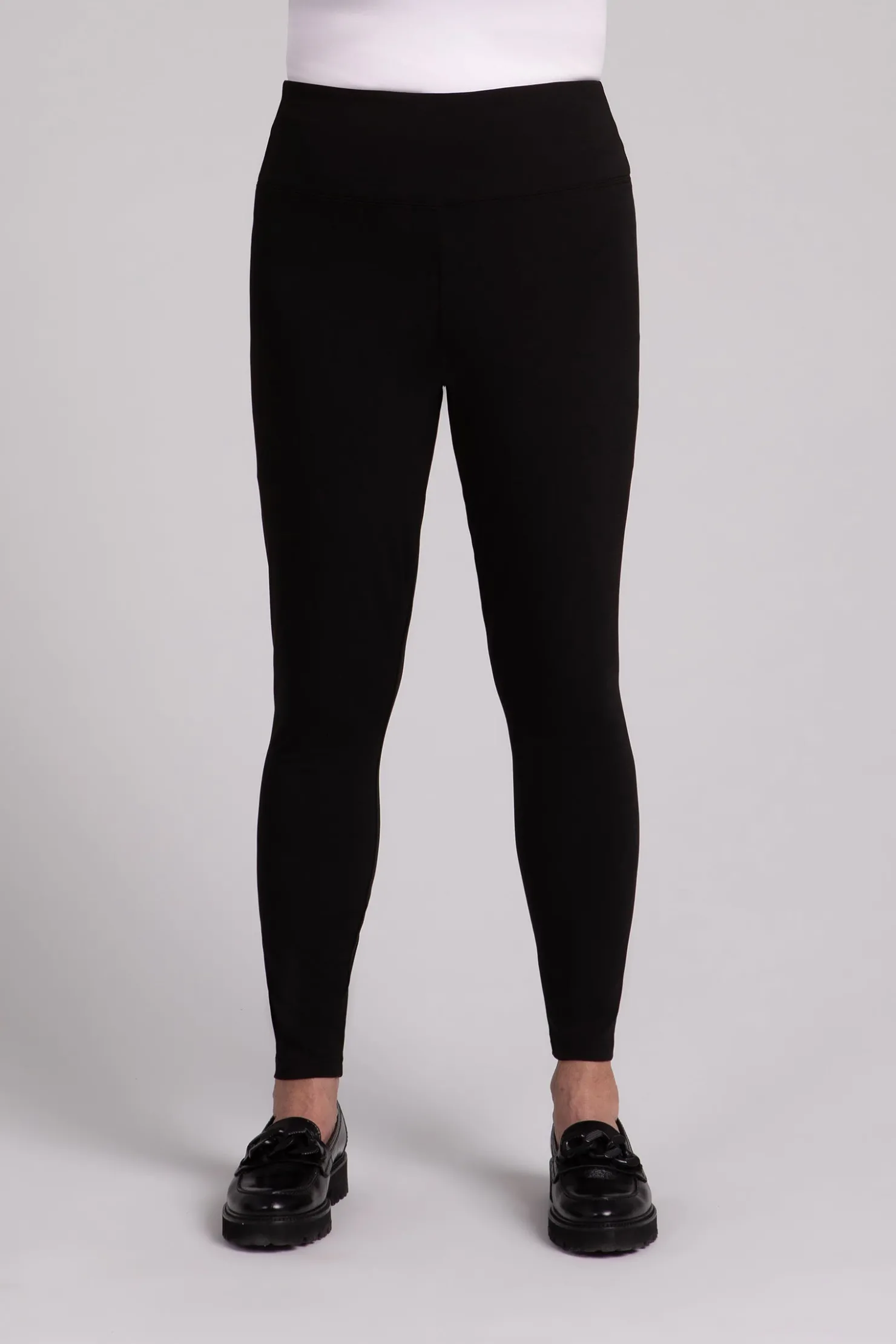 Sympli Bottoms>Fleece Back Jersey Nu Yoke Legging Black