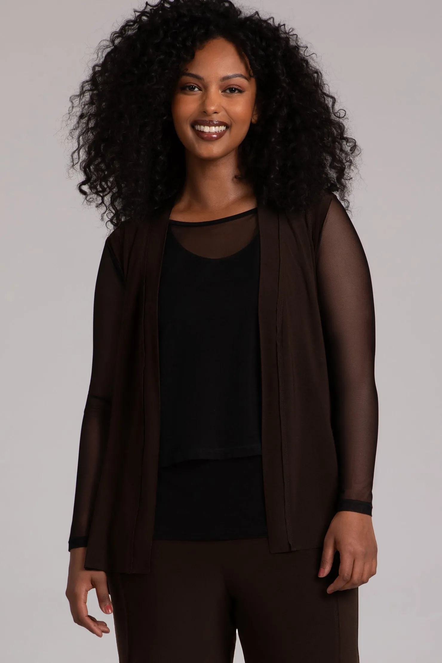 Sympli Jackets & Coats>Flounce Gilet Chocolate