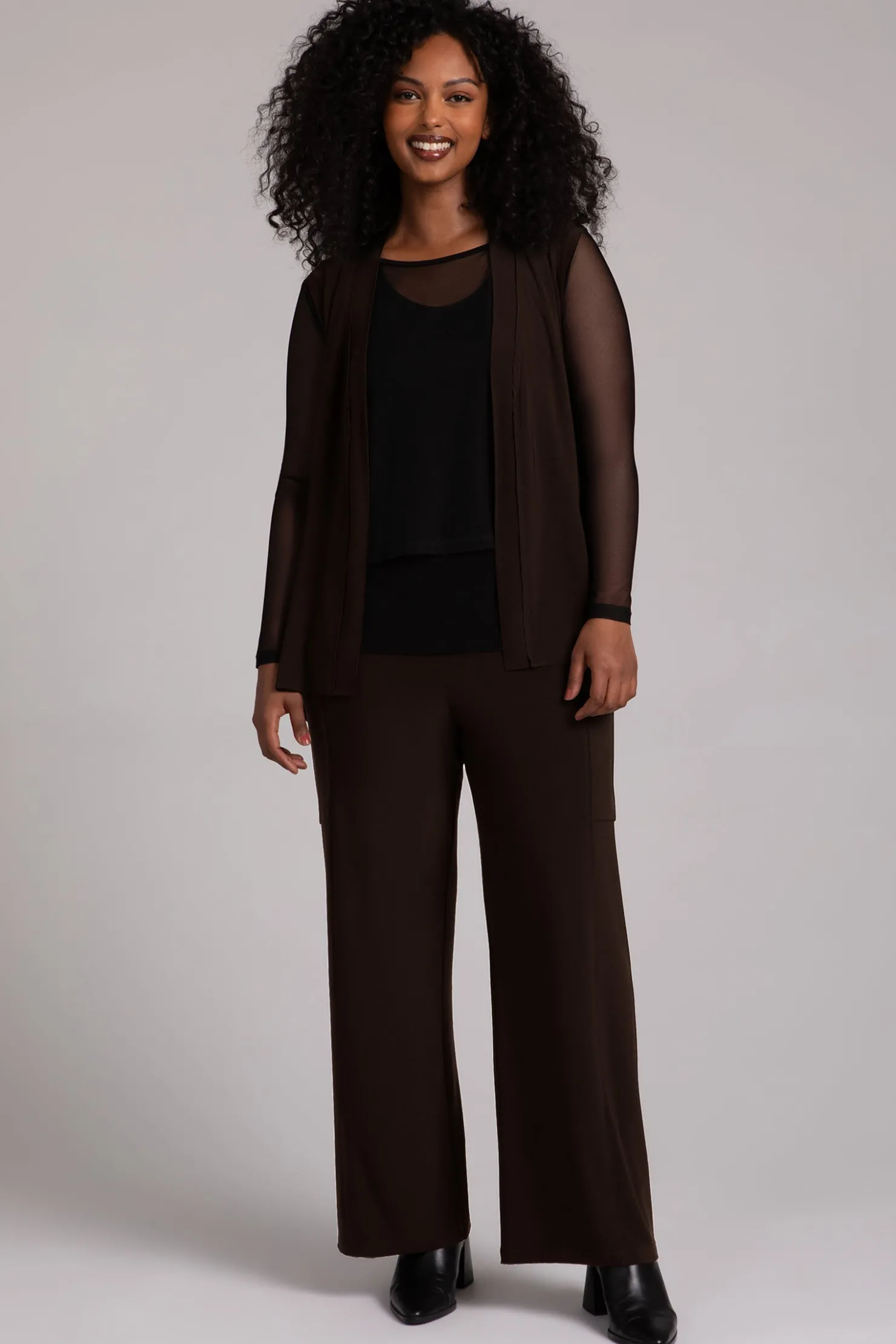 Sympli Jackets & Coats>Flounce Gilet Chocolate