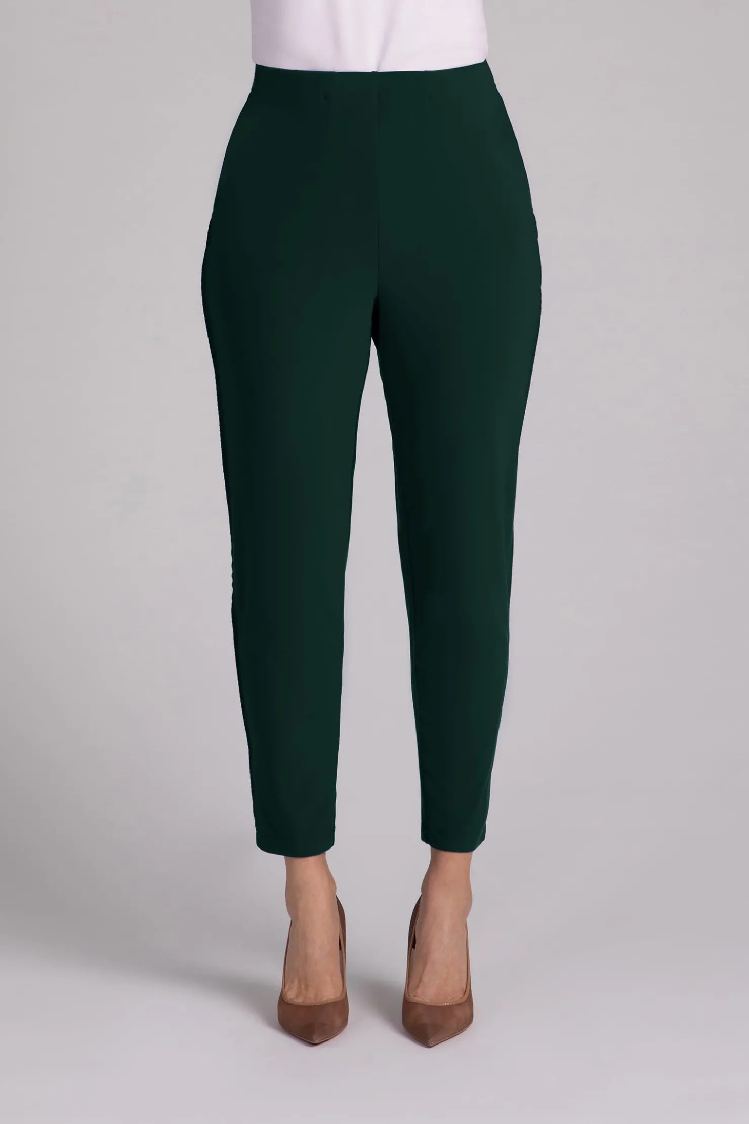 Sympli Bottoms>Flounce Pencil Pant Evergreen