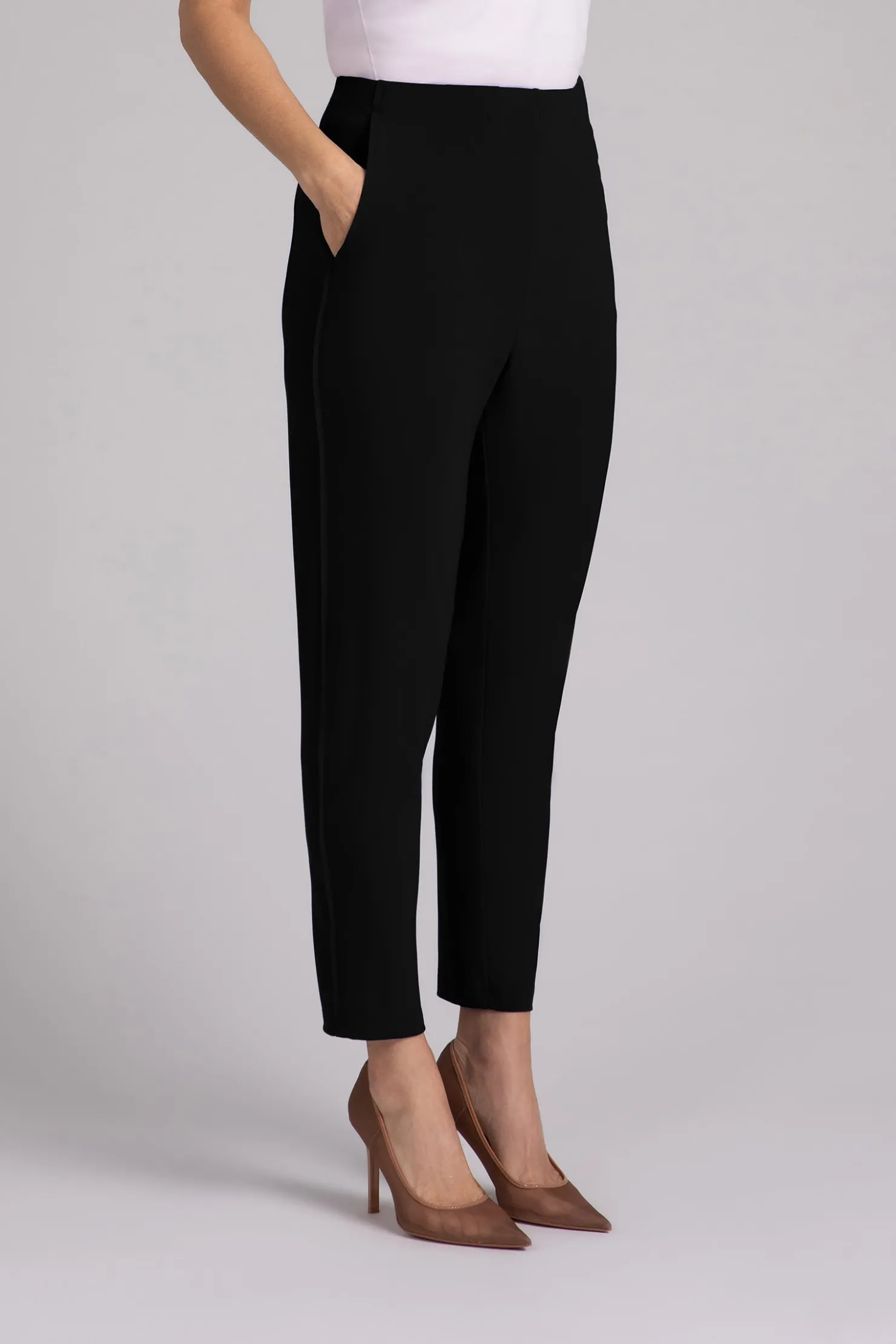 Sympli Bottoms>Flounce Pencil Pant Black