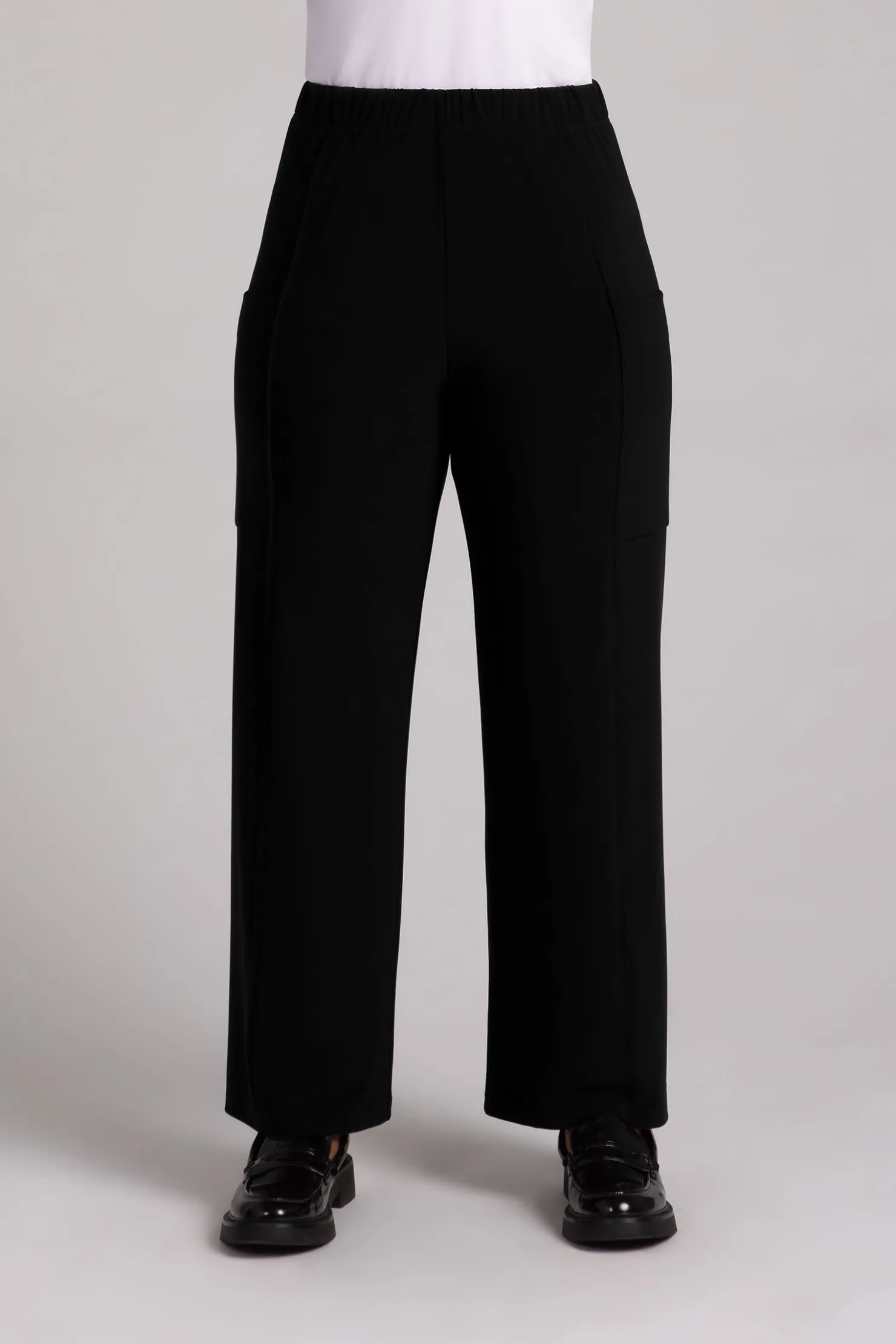 Sympli Bottoms>Flounce Relaxed Cargo Pant Black