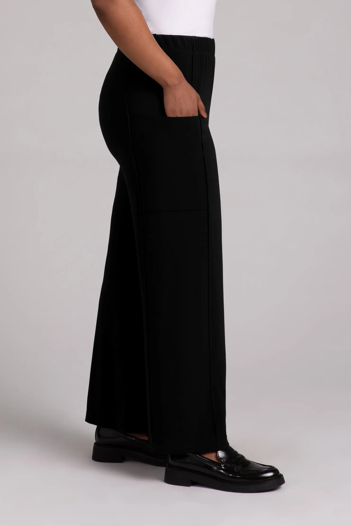 Sympli Bottoms>Flounce Relaxed Cargo Pant Black