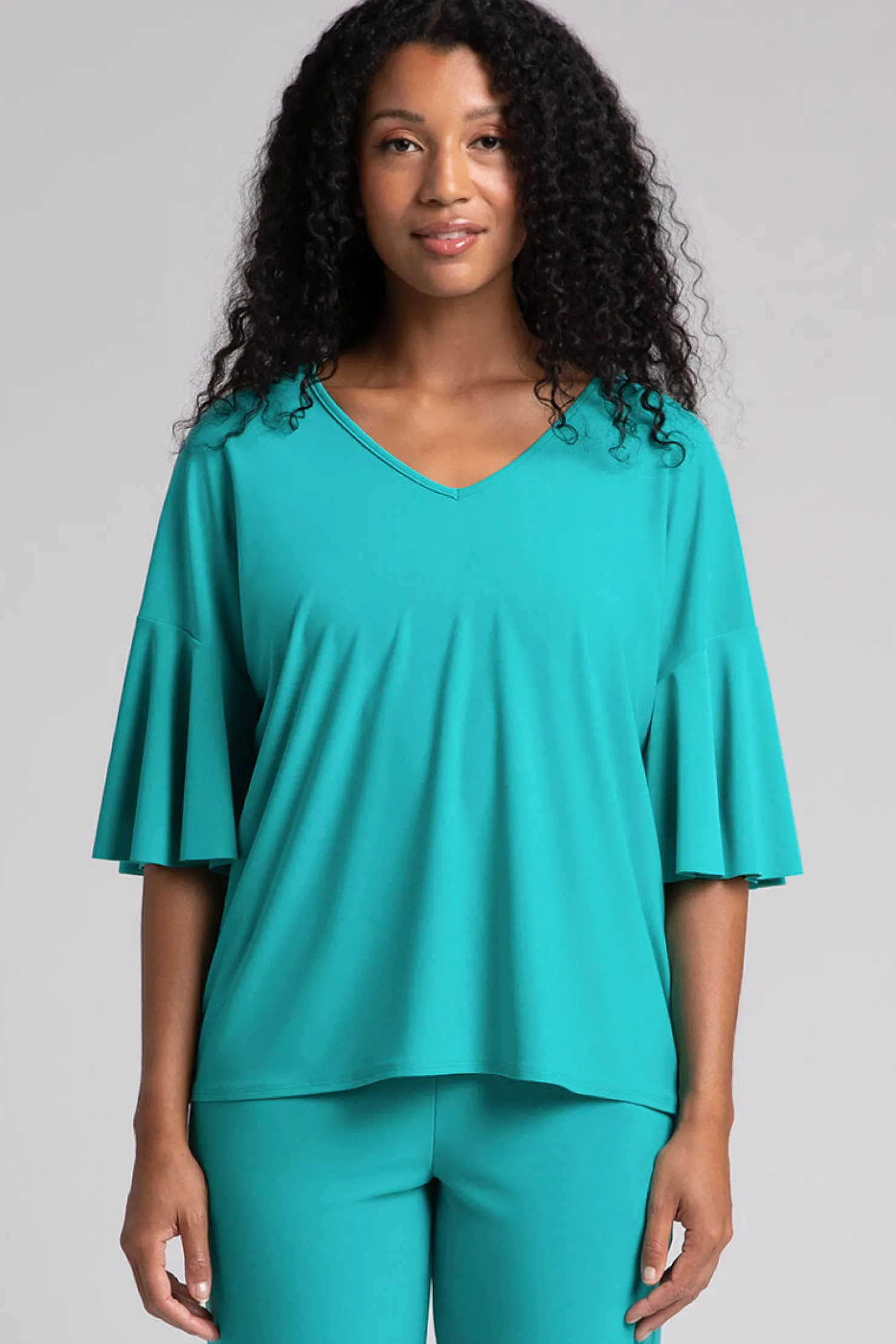 Sympli Tops>Flutter Dolman Top Gem