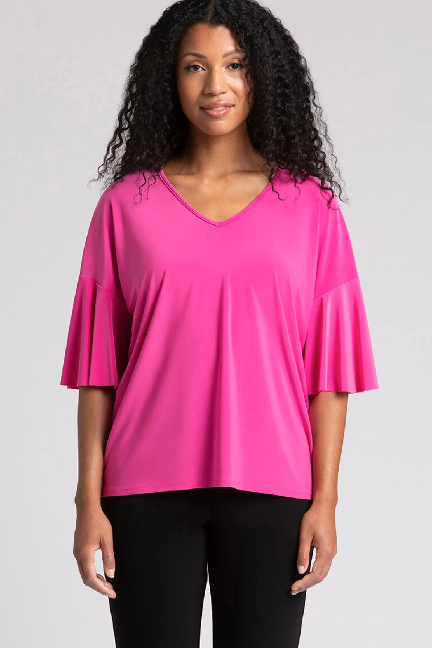 Sympli Tops>Flutter Dolman Top Peony