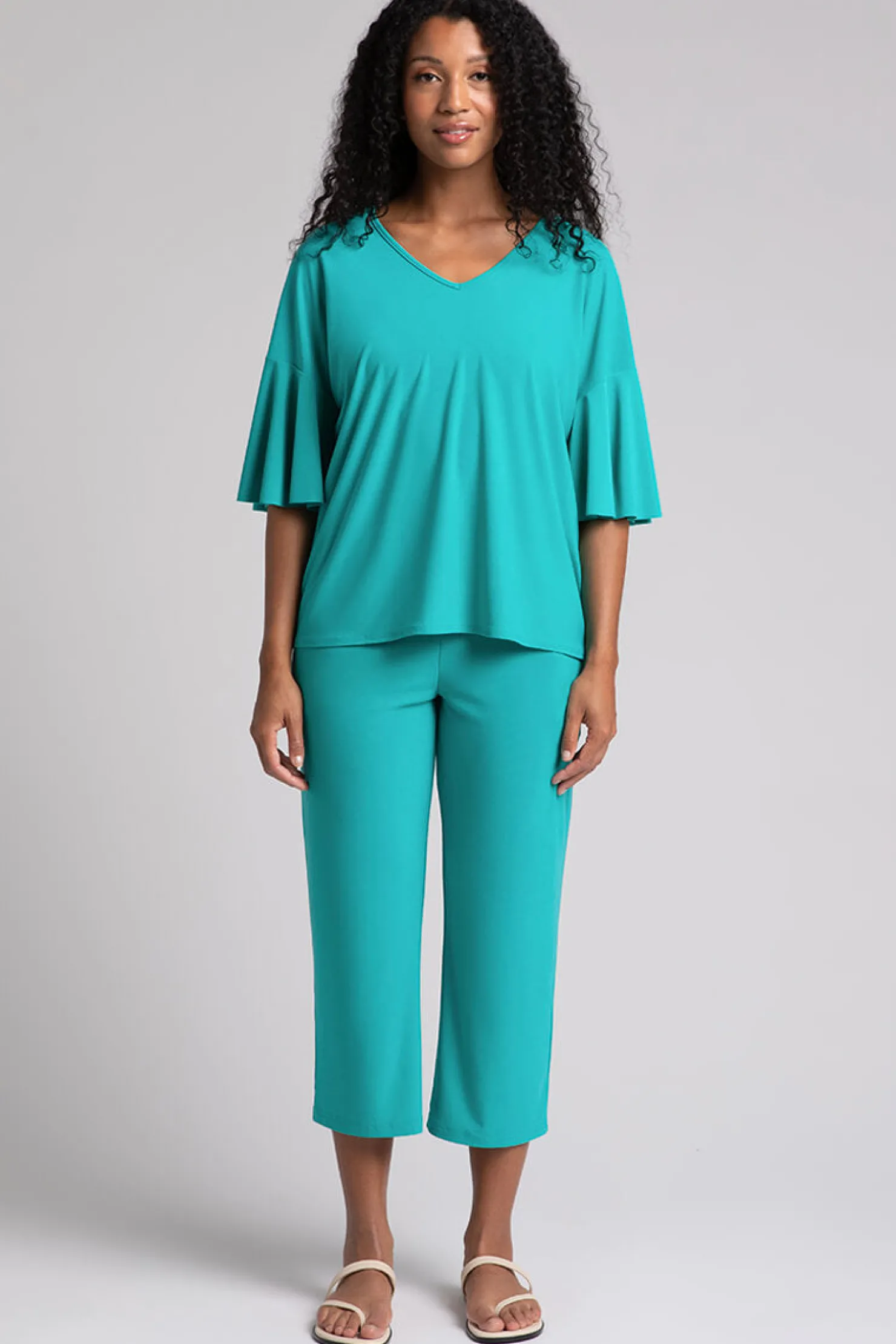 Sympli Tops>Flutter Dolman Top Gem
