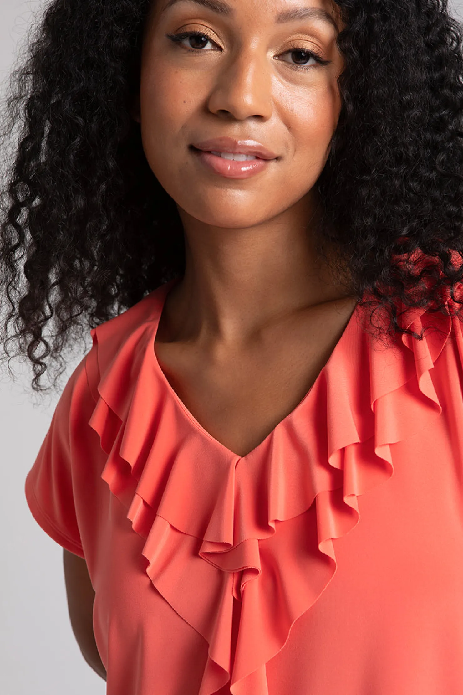 Sympli Dresses>Flutter Dress Drop Shoulder Coral