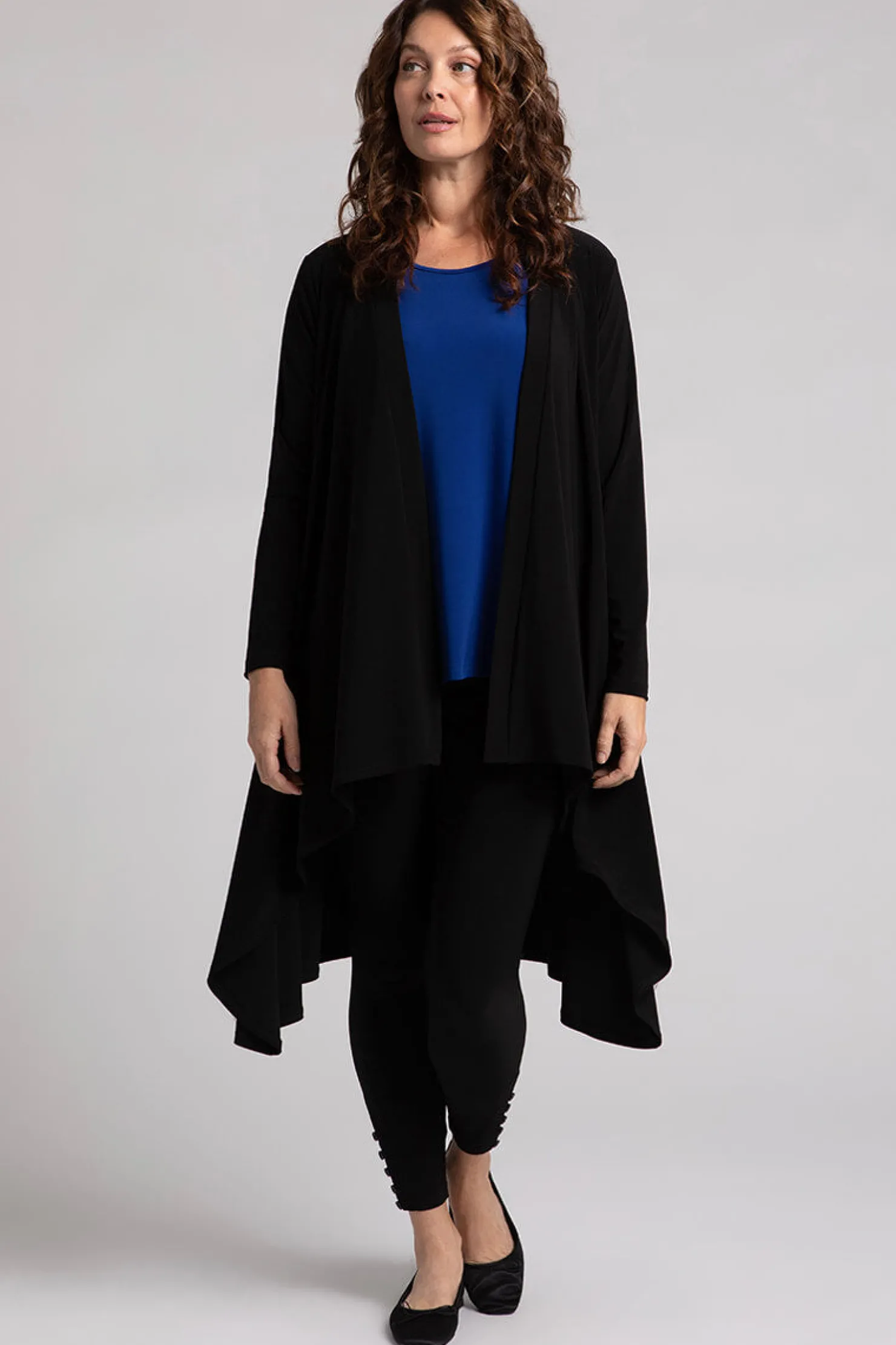 Sympli Sweaters & Cardigans>Flutter Duster Cardigan Black