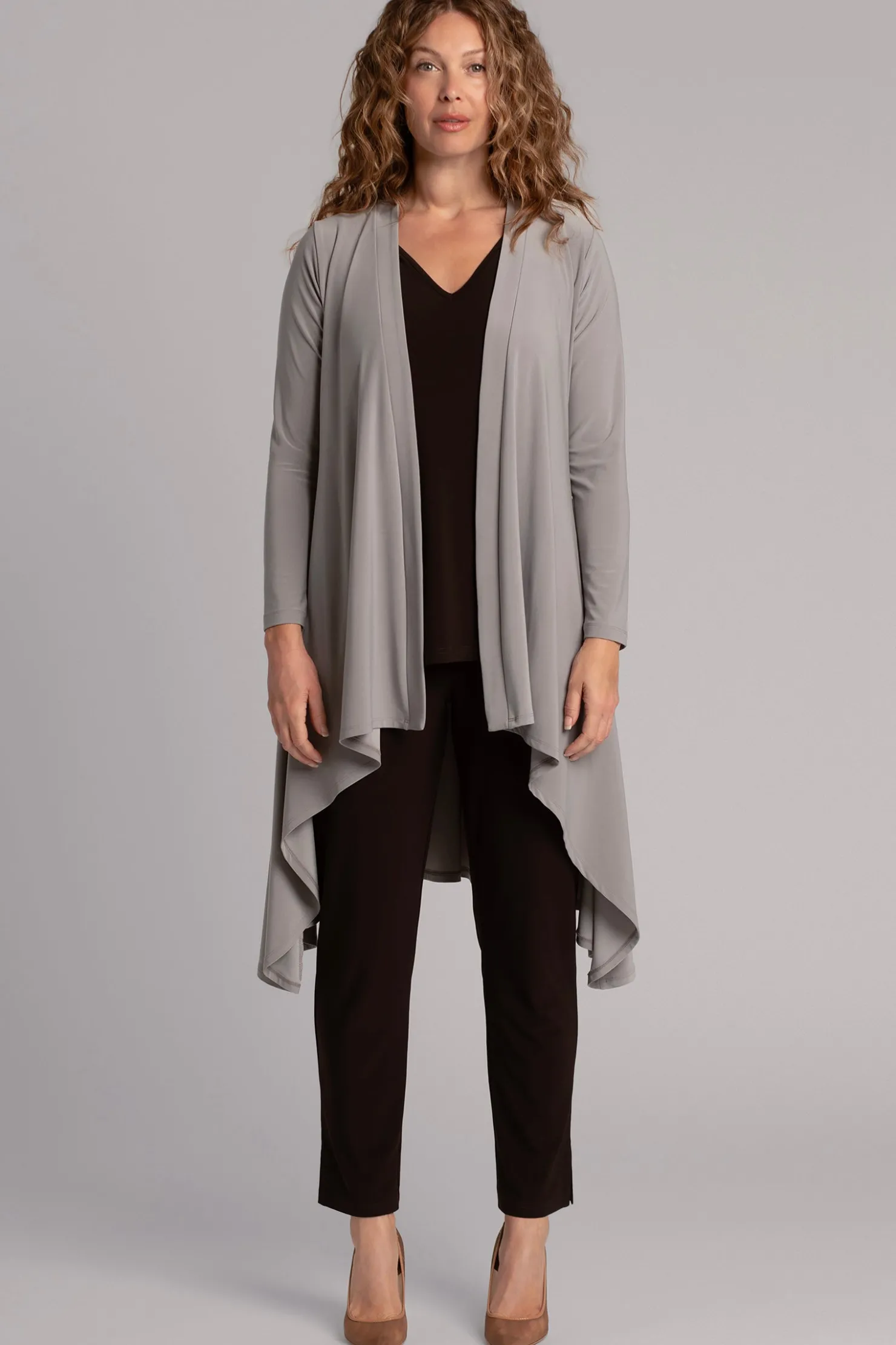 Sympli Sweaters & Cardigans>Flutter Duster Cardigan Taupe