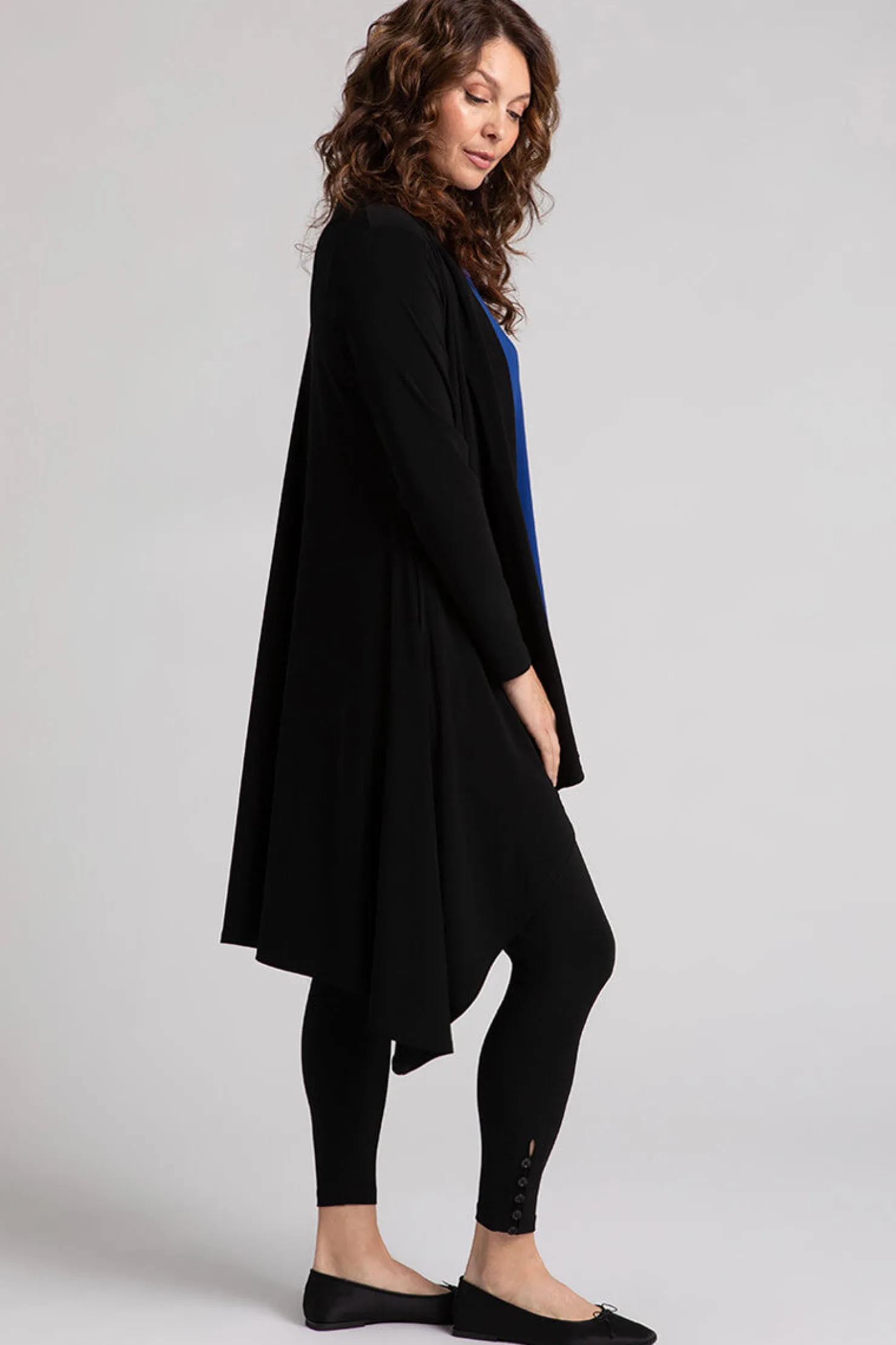 Sympli Sweaters & Cardigans>Flutter Duster Cardigan Black