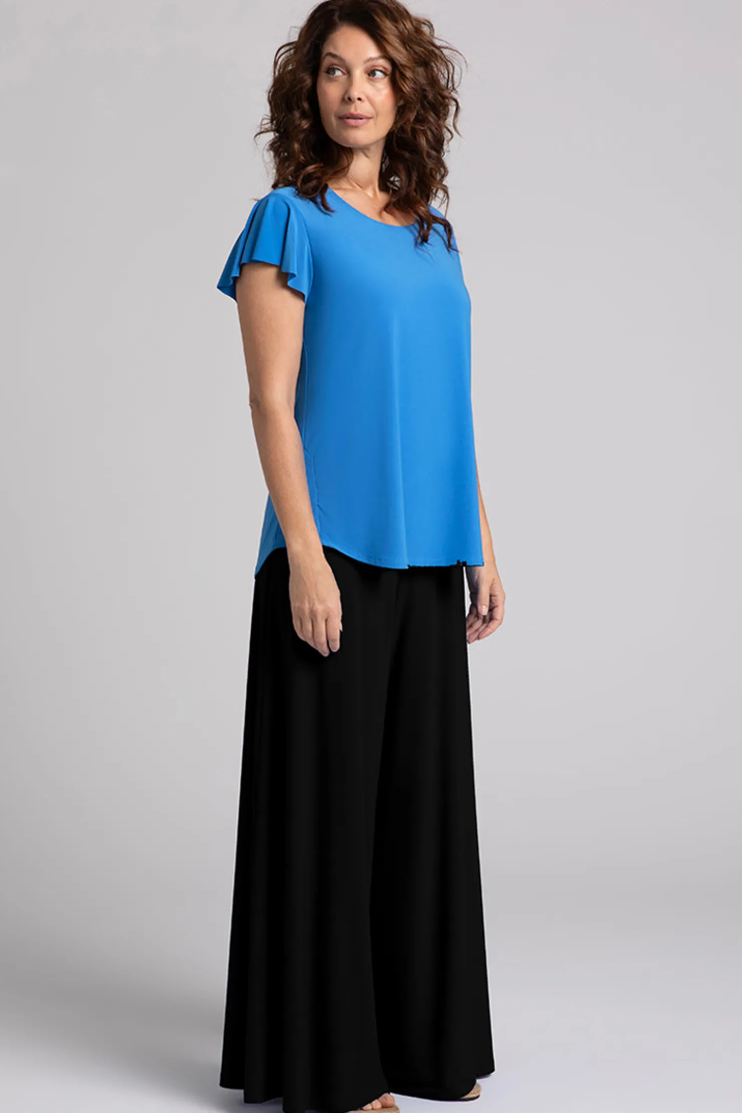 Sympli Tops>Flutter Top Marine