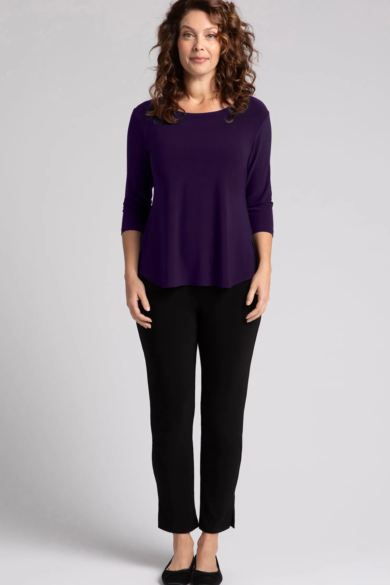 Sympli Tops>Go To Classic T Relax Blackberry