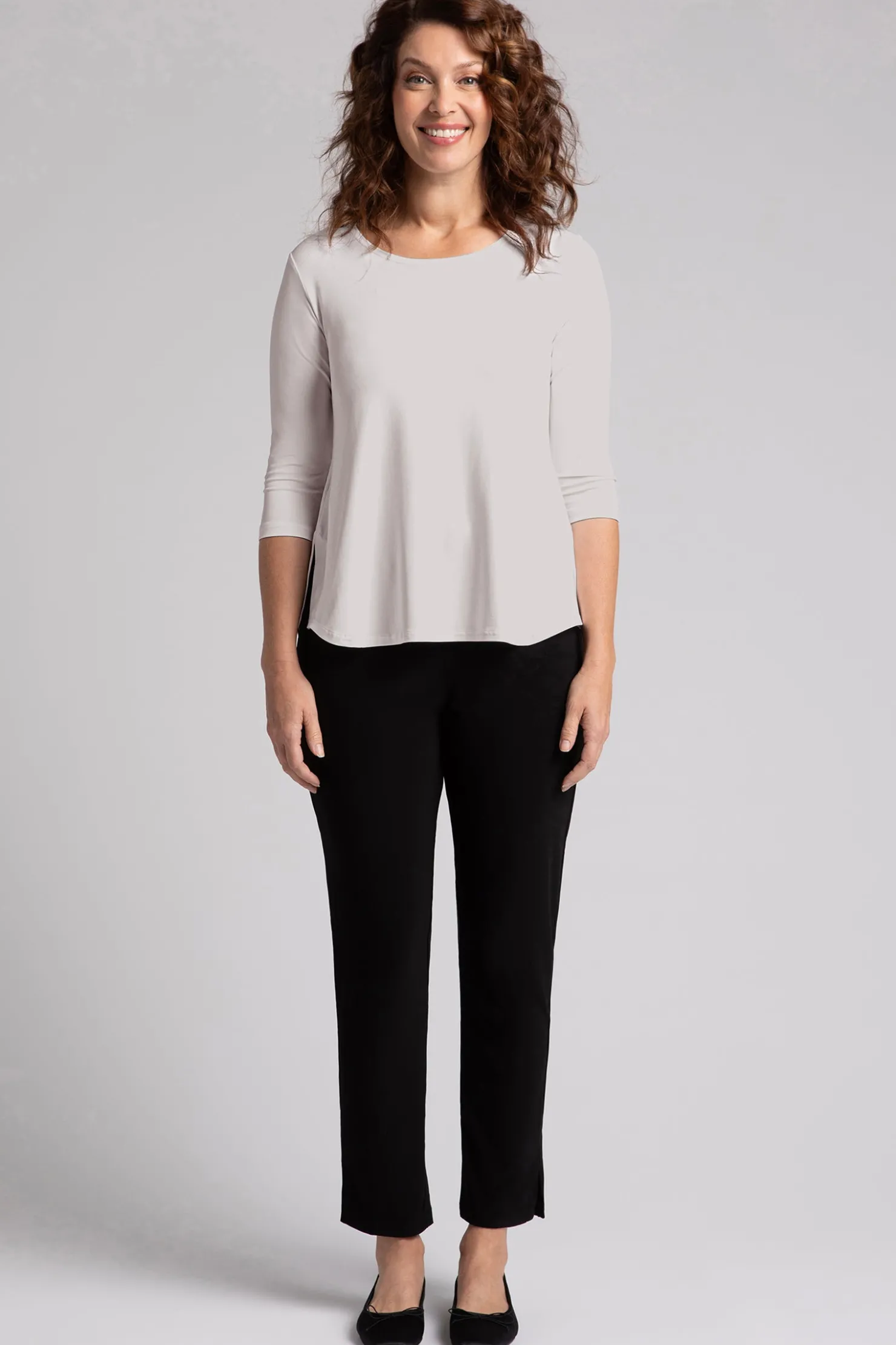 Sympli Tops>Go To Classic T Relax Cashew