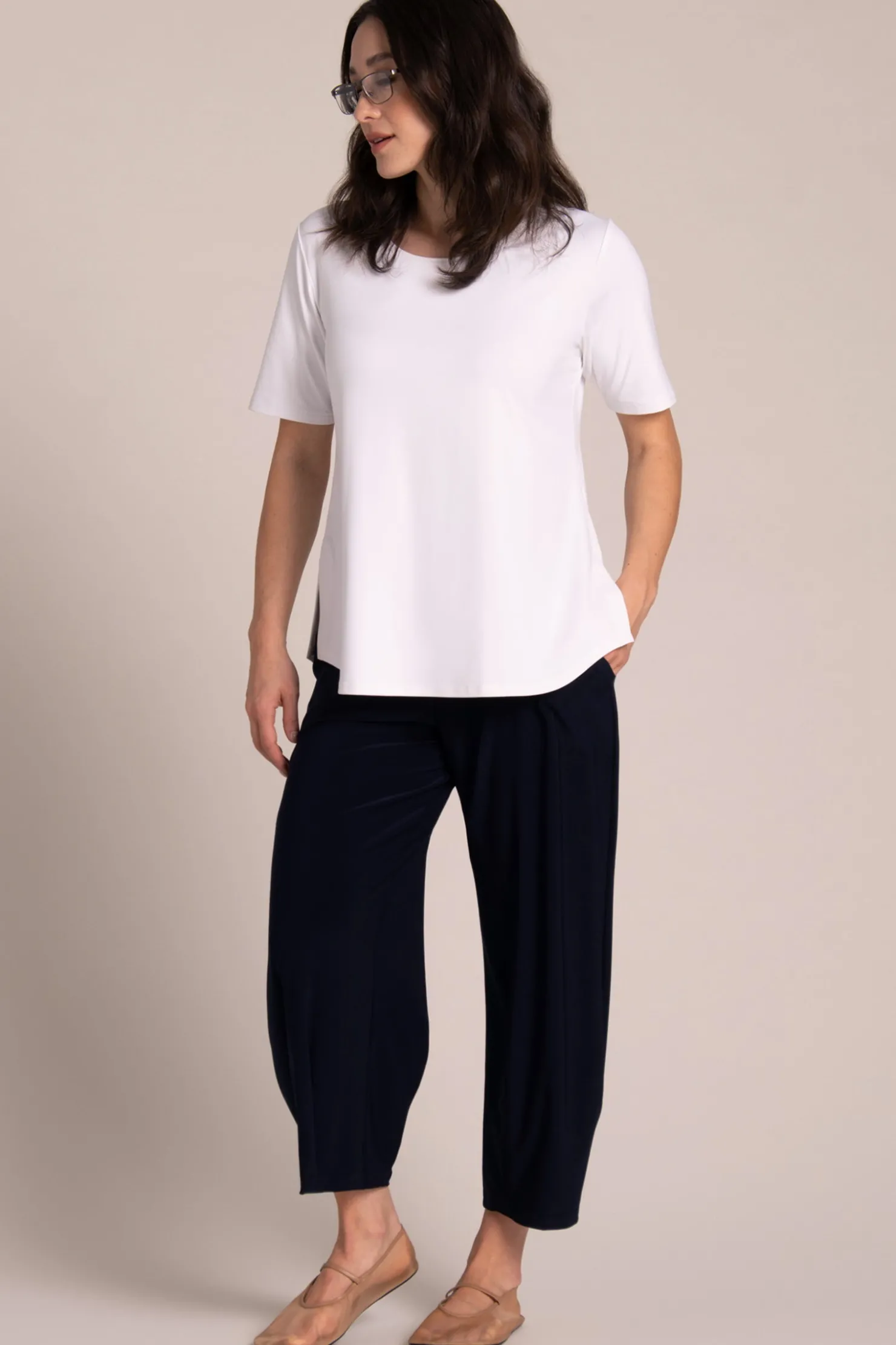 Sympli Tops>Go To Classic T-shirt Relax Short Sleeve White