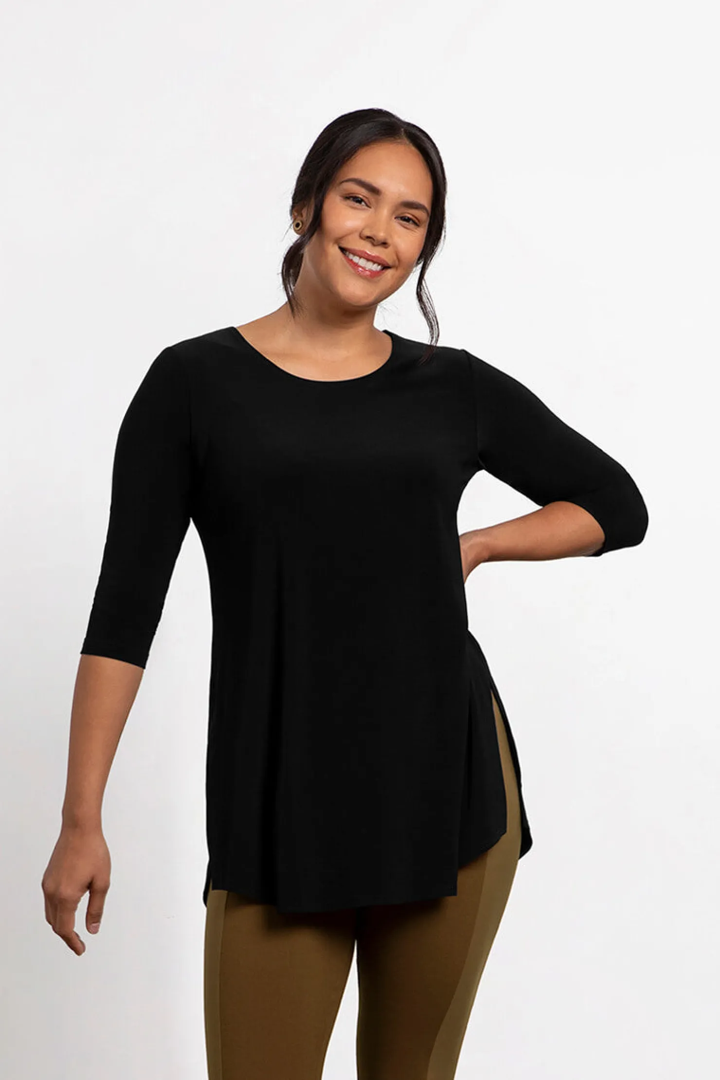 Sympli Tops>Go To Classic Tunic Black