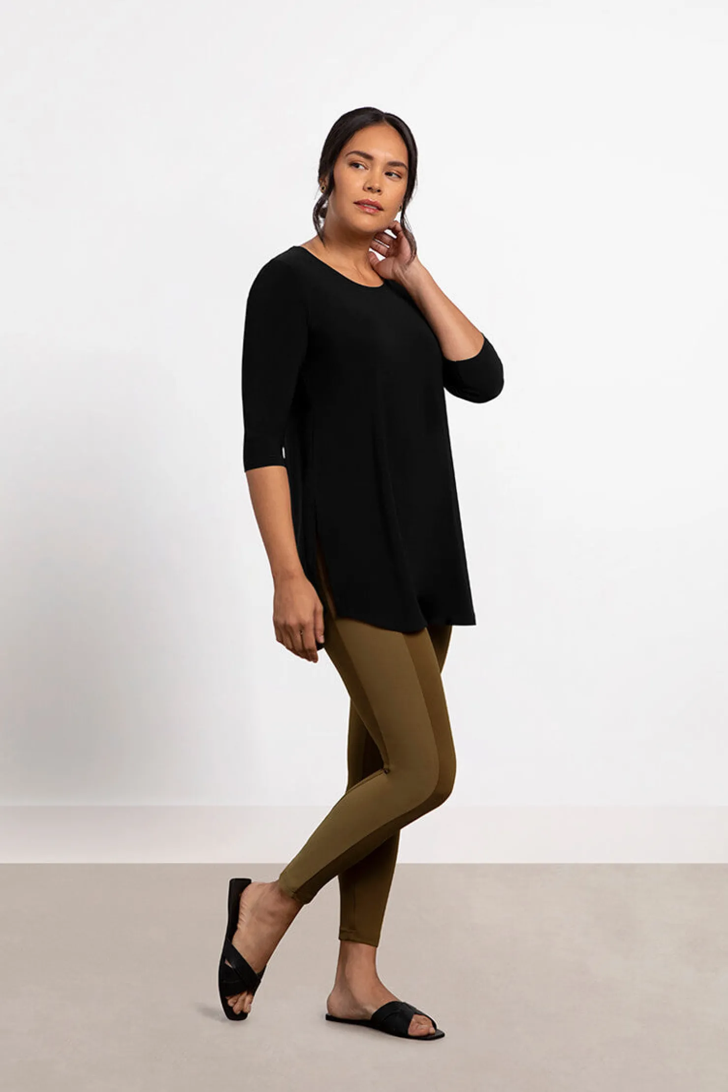 Sympli Tops>Go To Classic Tunic Black