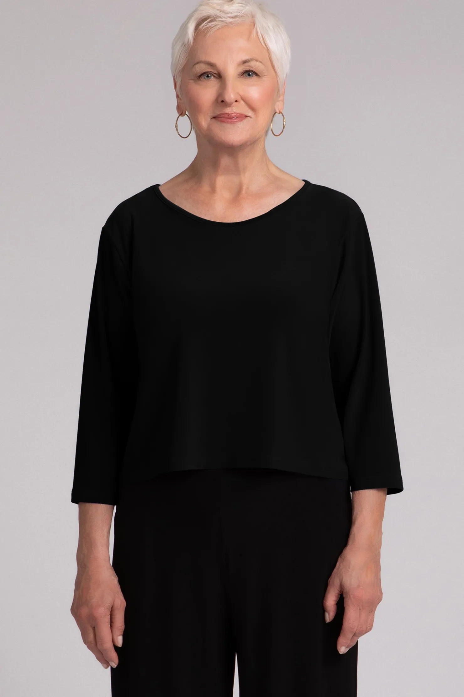 Sympli Tops>Go To Cropped T Black